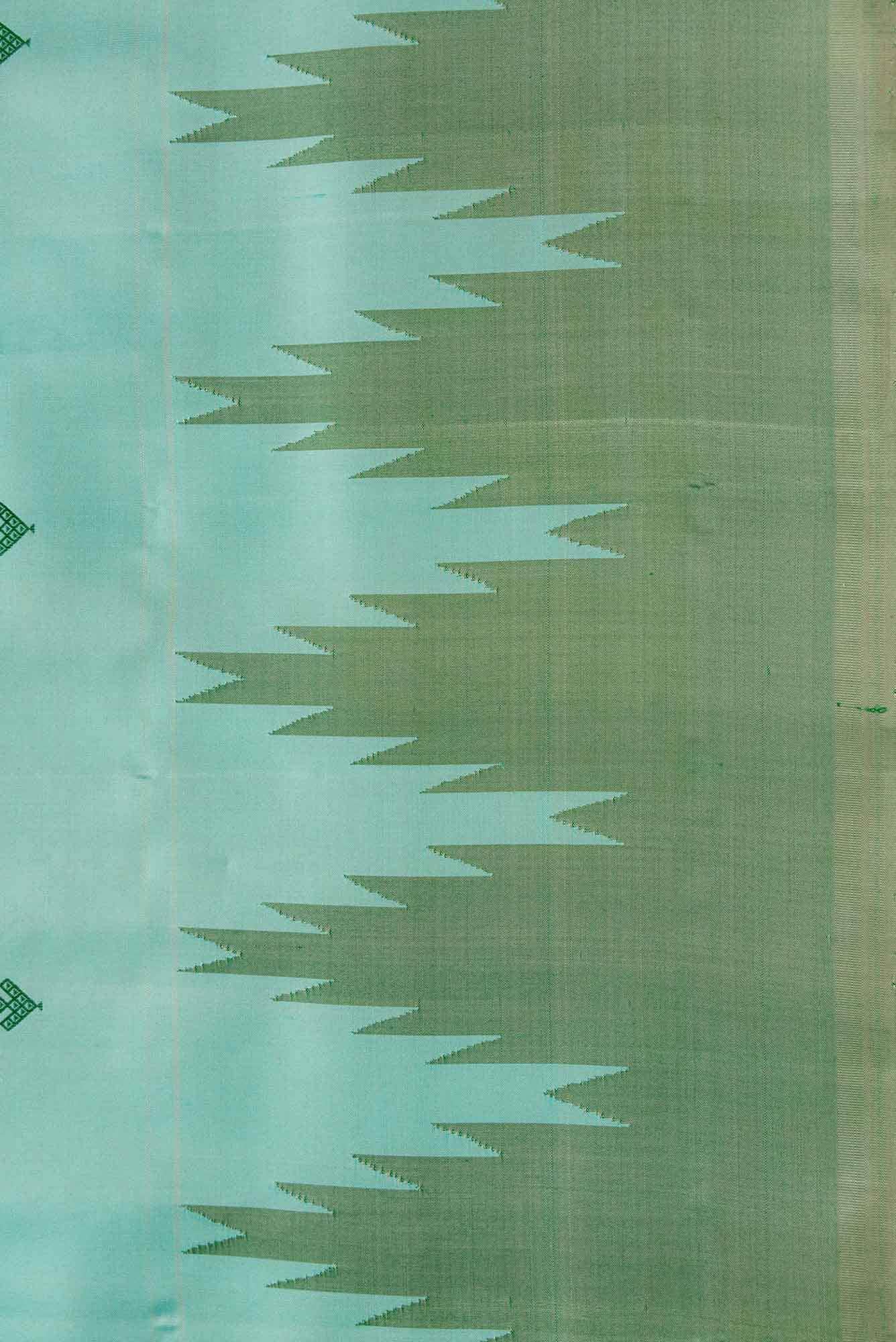 Blue Dual Tone Gadwal Silk Saree