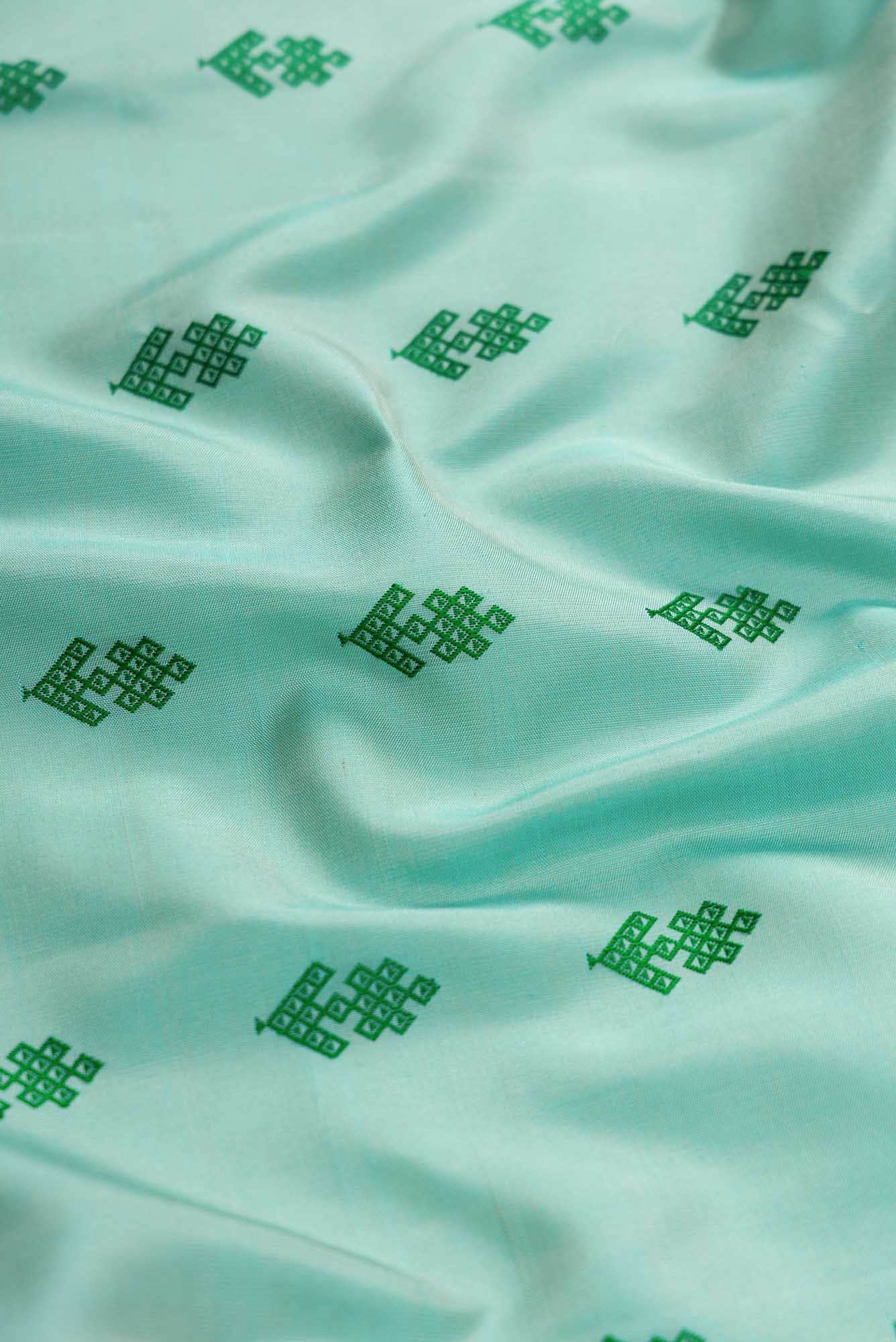 Blue Dual Tone Gadwal Silk Saree