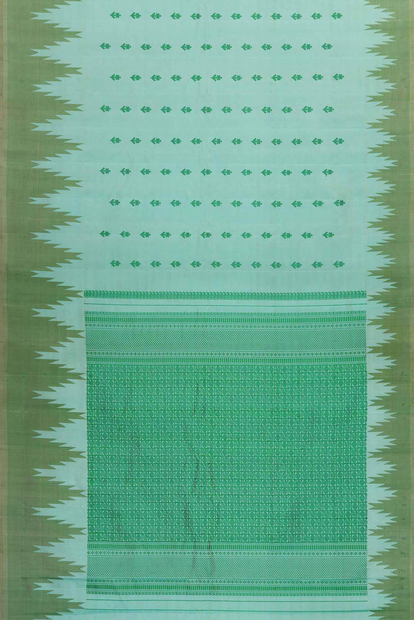 Blue Dual Tone Gadwal Silk Saree