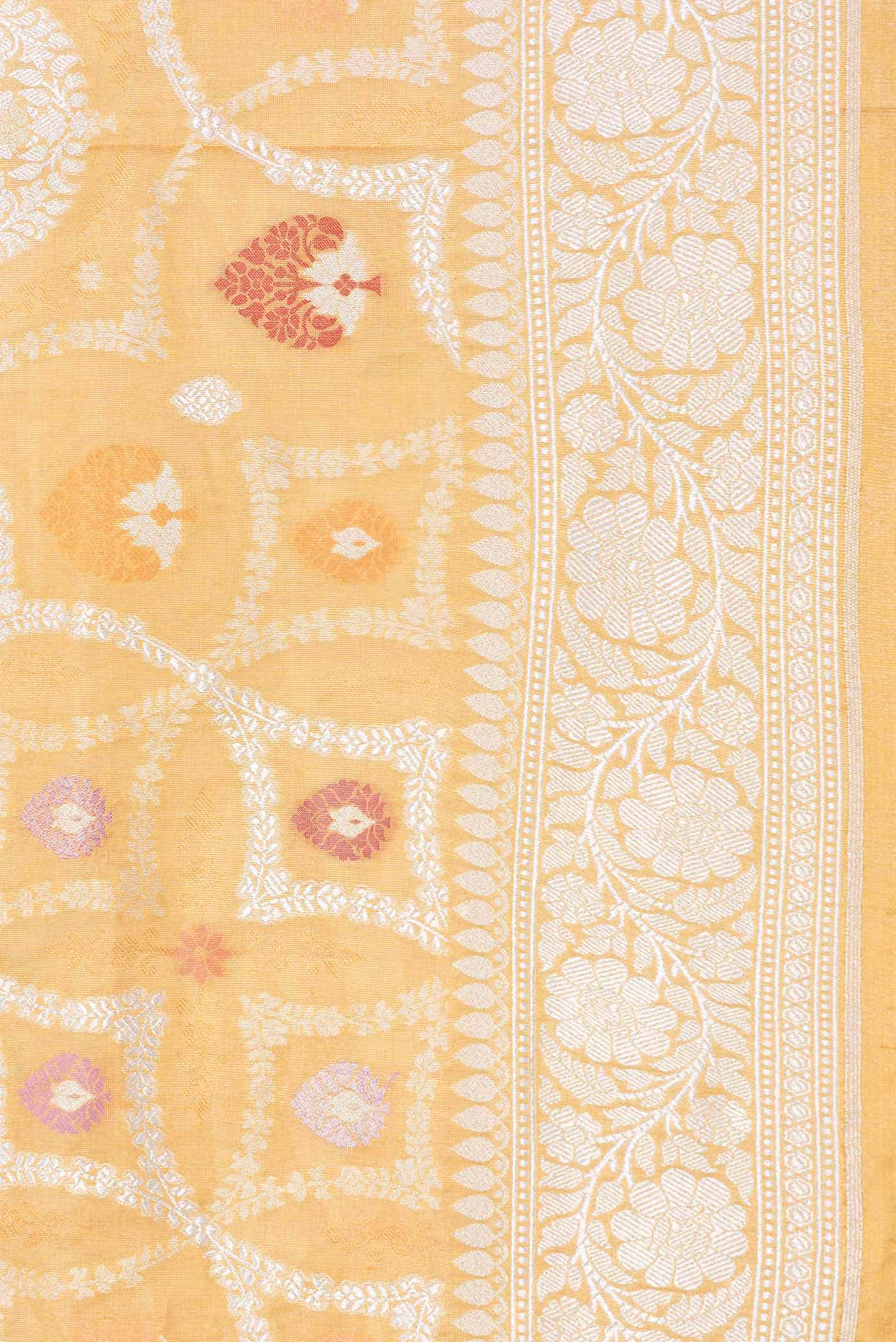 Mustard Dual Tone Banarasi Silk Saree