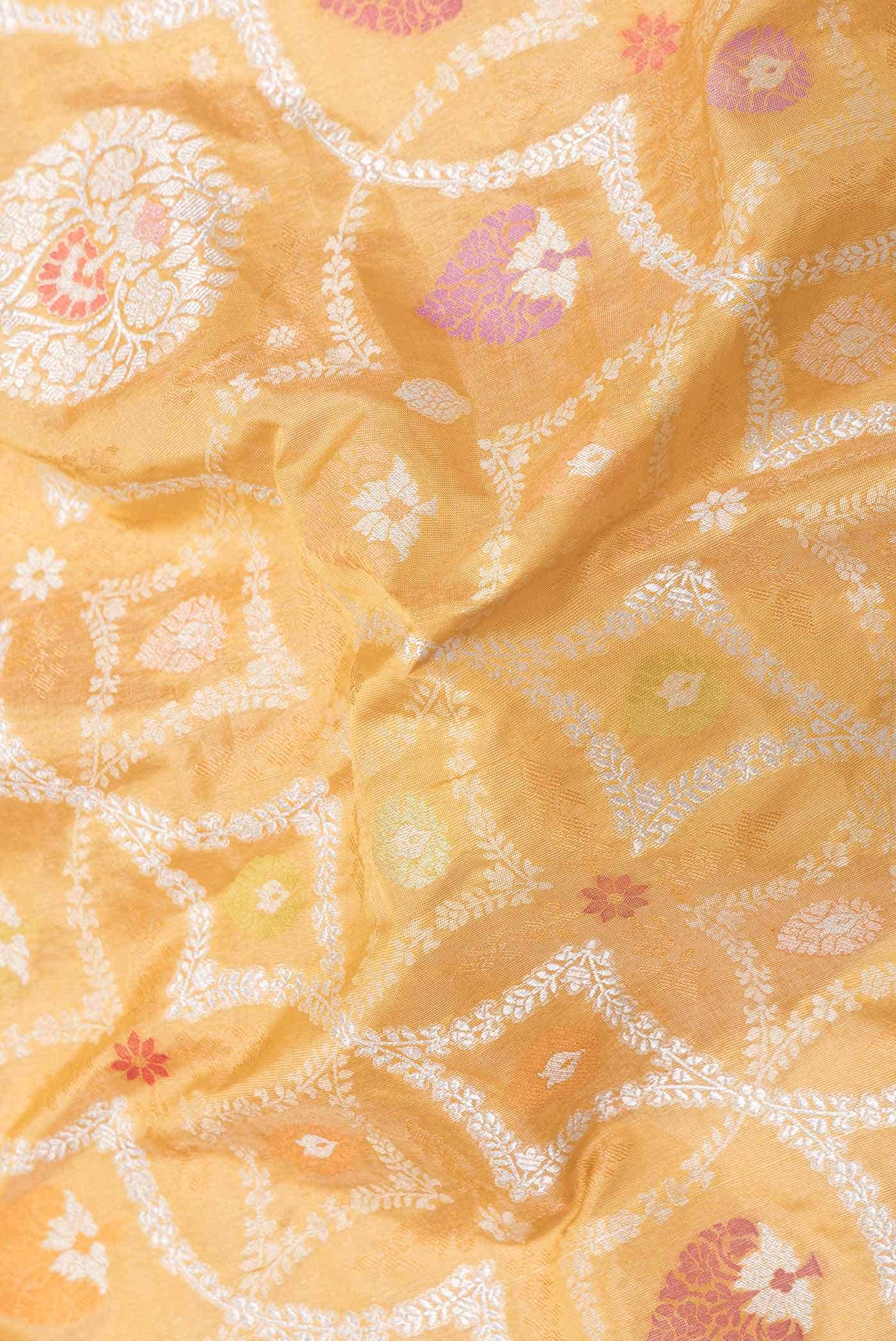 Mustard Dual Tone Banarasi Silk Saree