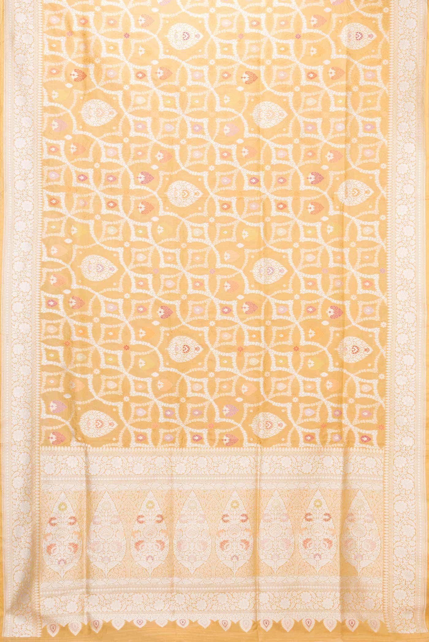 Mustard Dual Tone Banarasi Silk Saree