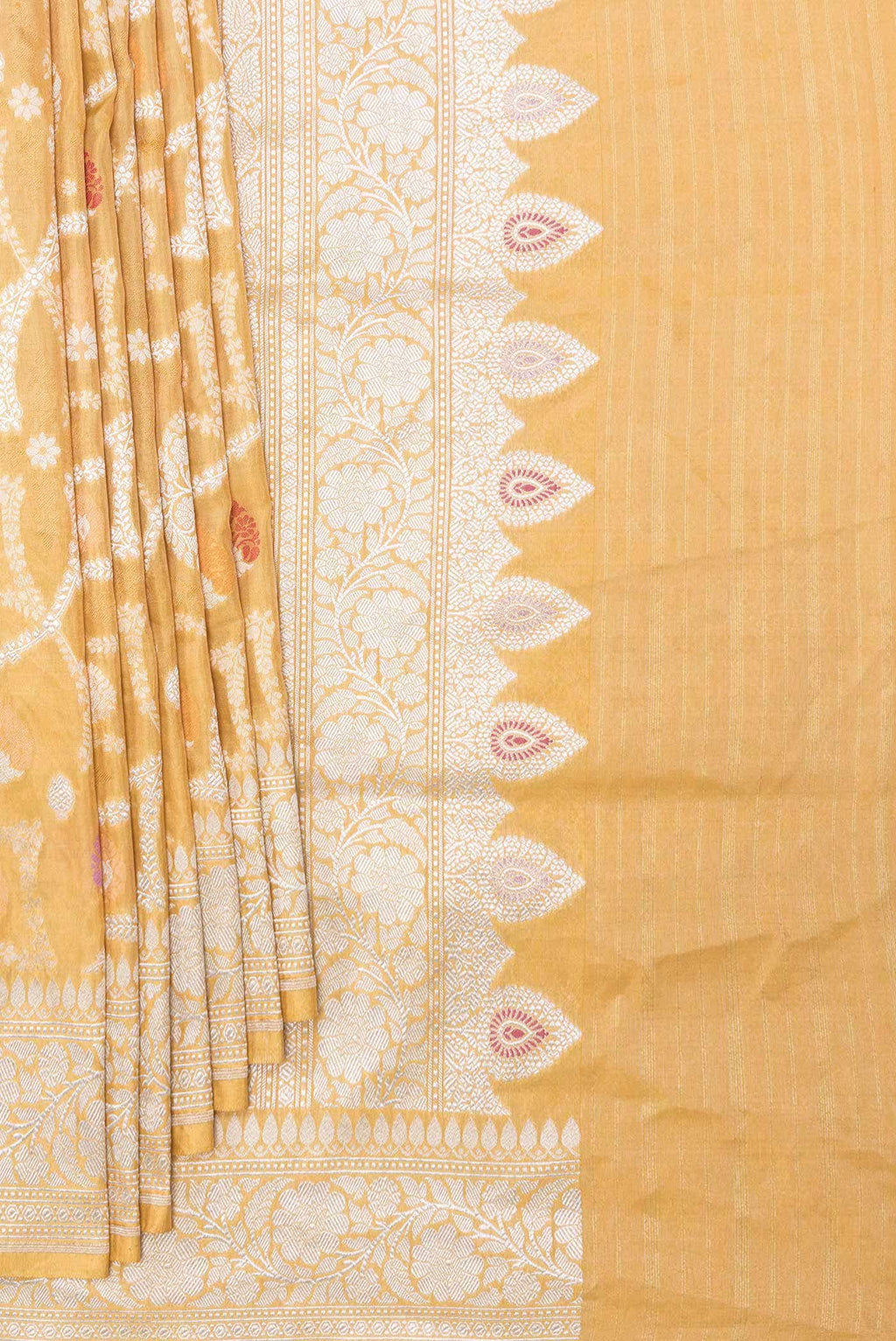 Mustard Dual Tone Banarasi Silk Saree