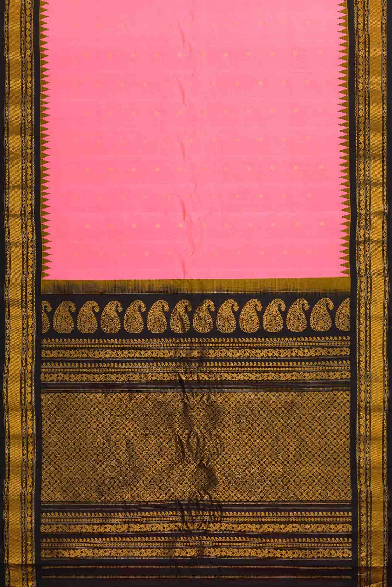 Pink Dual Tone Gadwal Silk Saree