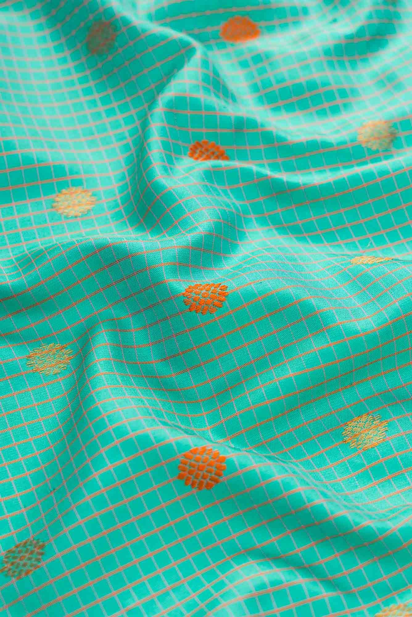 Blue Dual Tone Gadwal Silk Saree