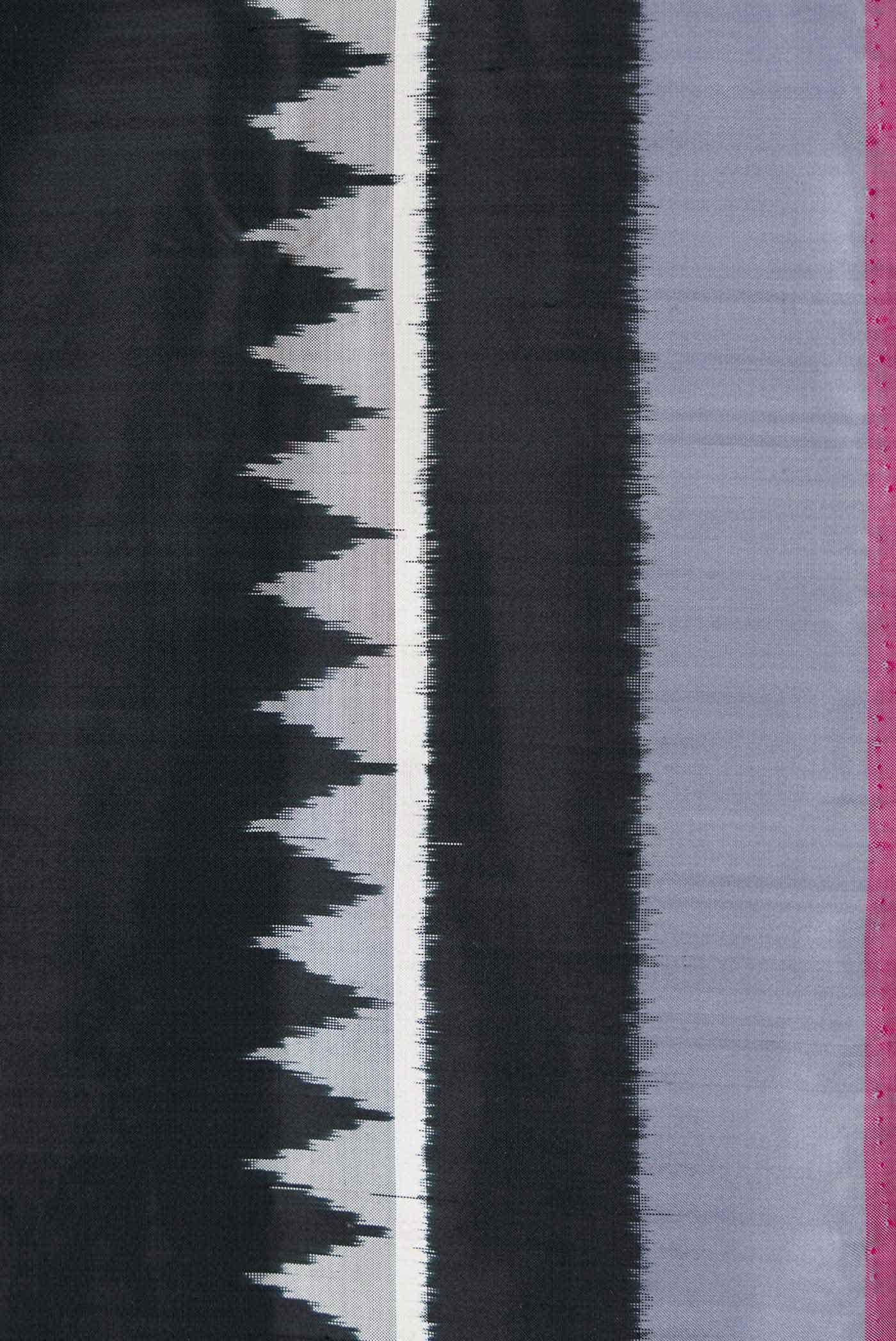 Black Dual Tone Double Ikat Saree