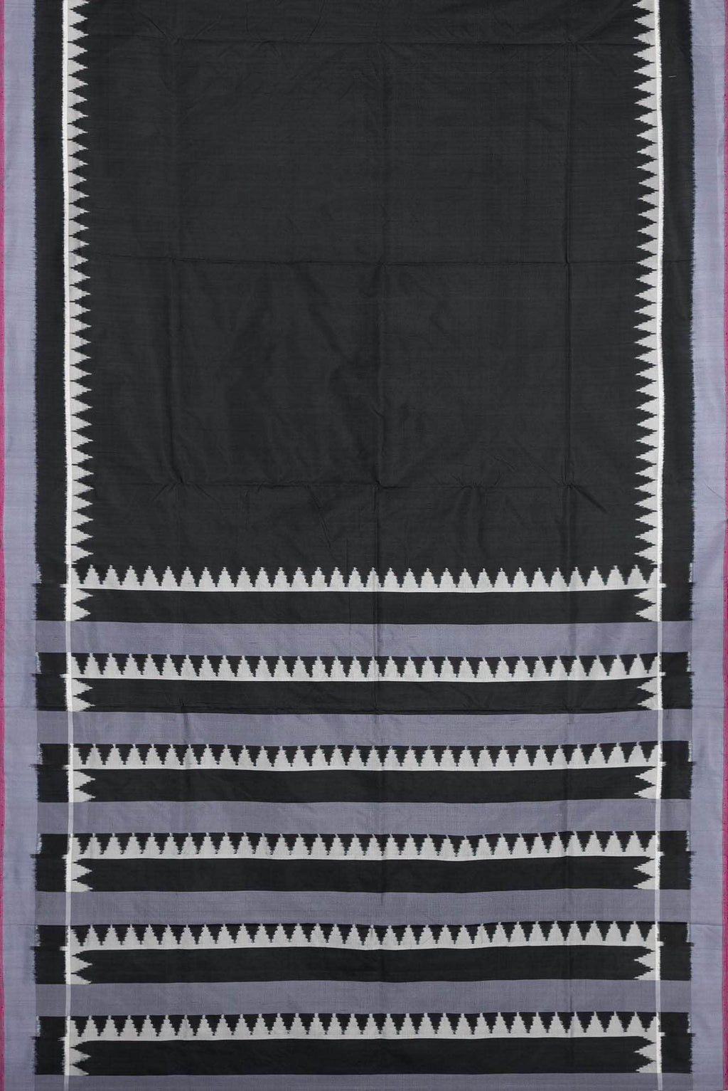 Black Dual Tone Double Ikat Saree