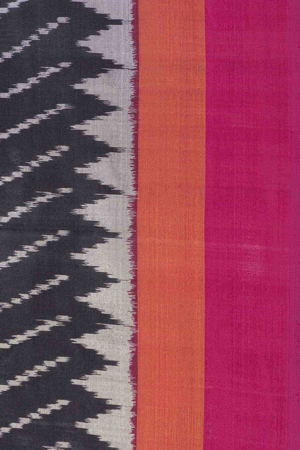 Black Dual Tone Double Ikat Saree