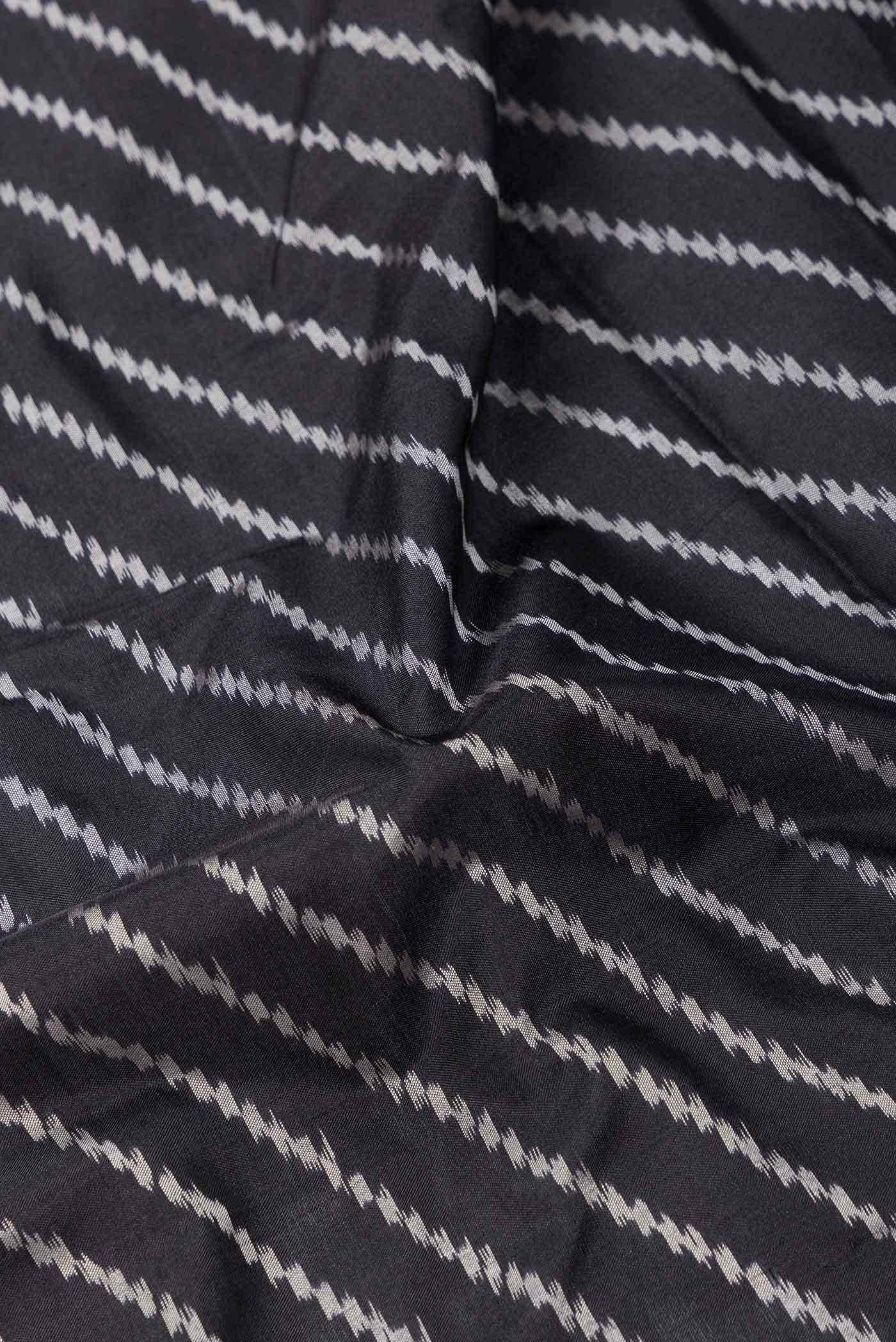 Black Dual Tone Double Ikat Saree