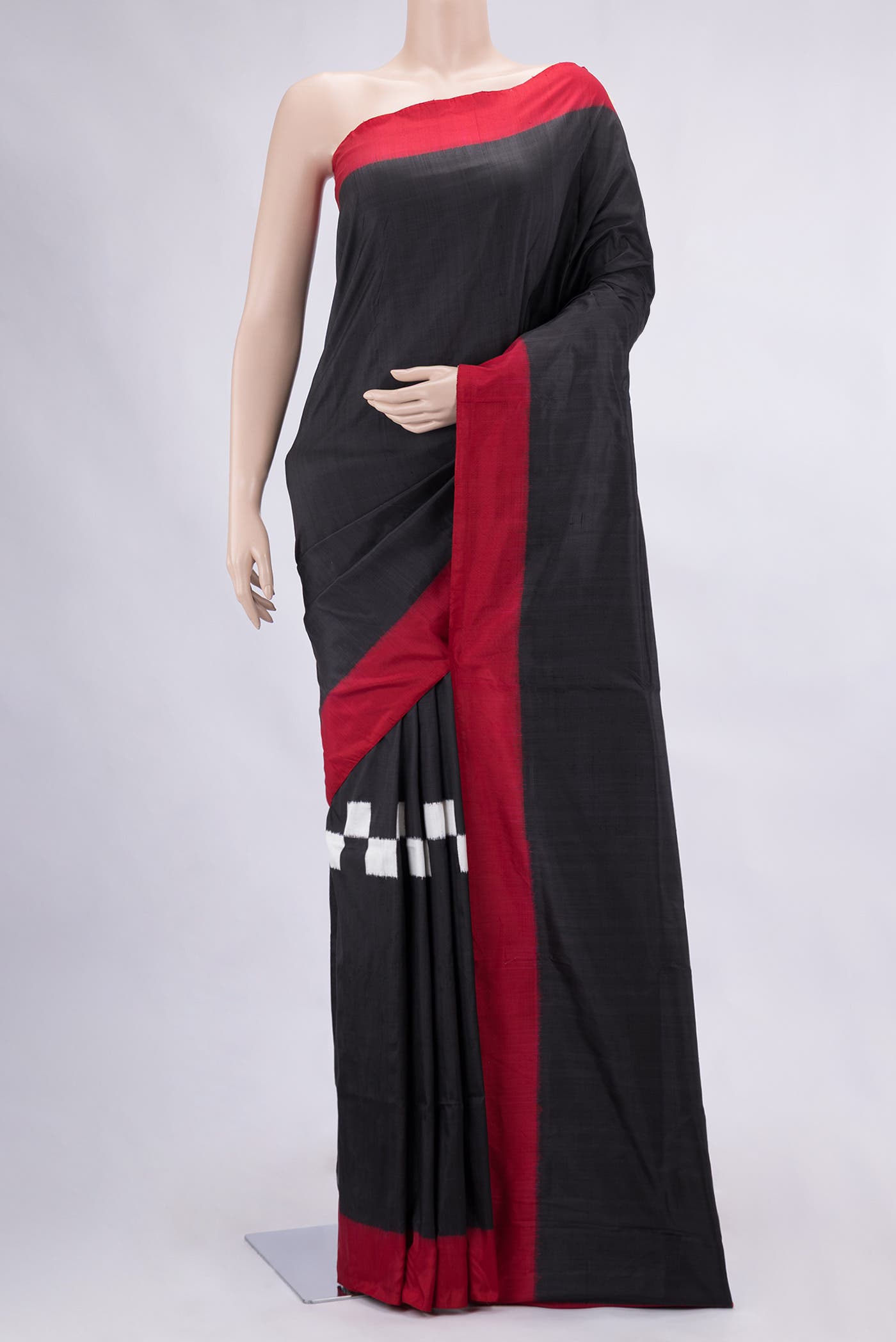 Black Double Ikat Saree