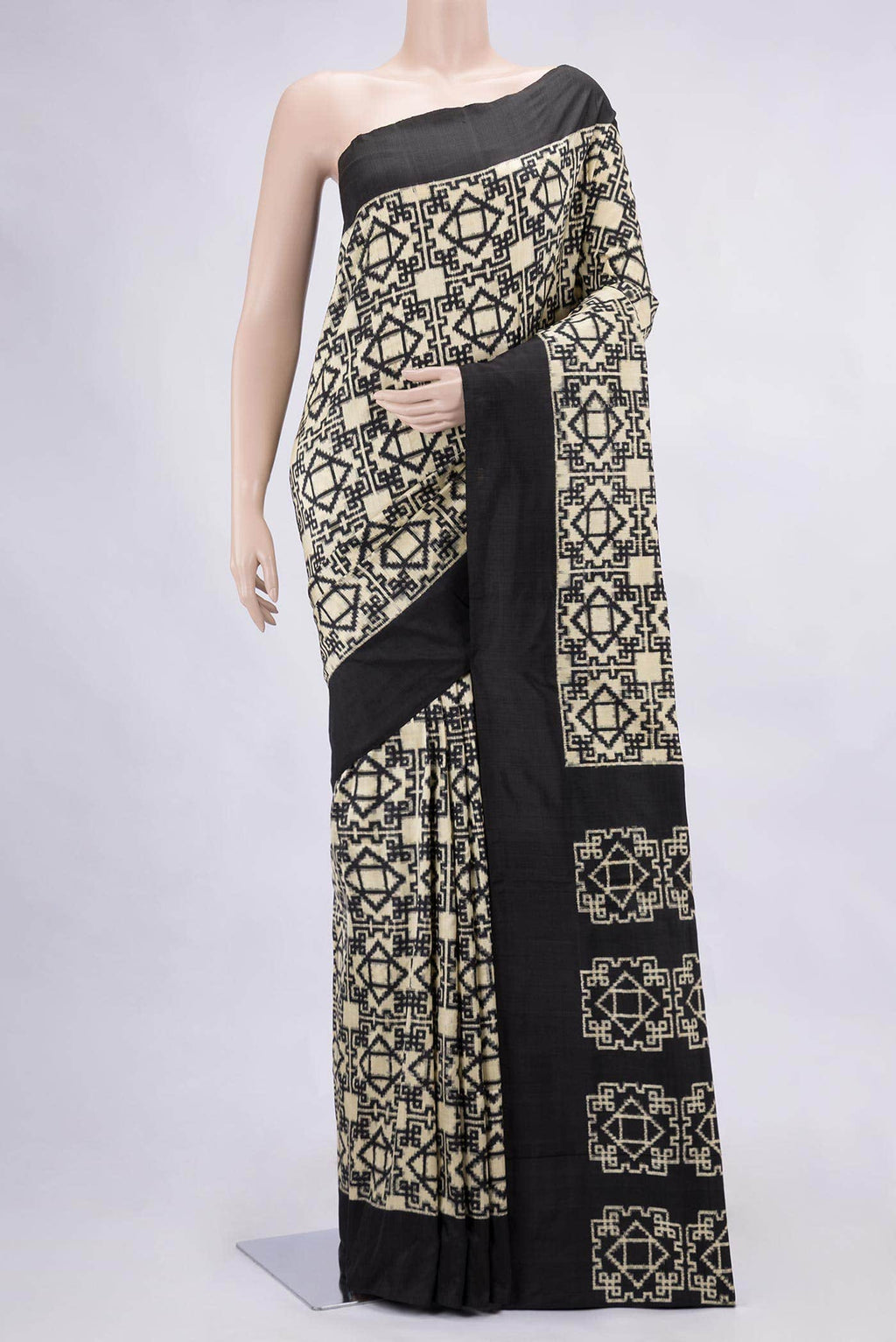 Sandal Double Ikat Saree
