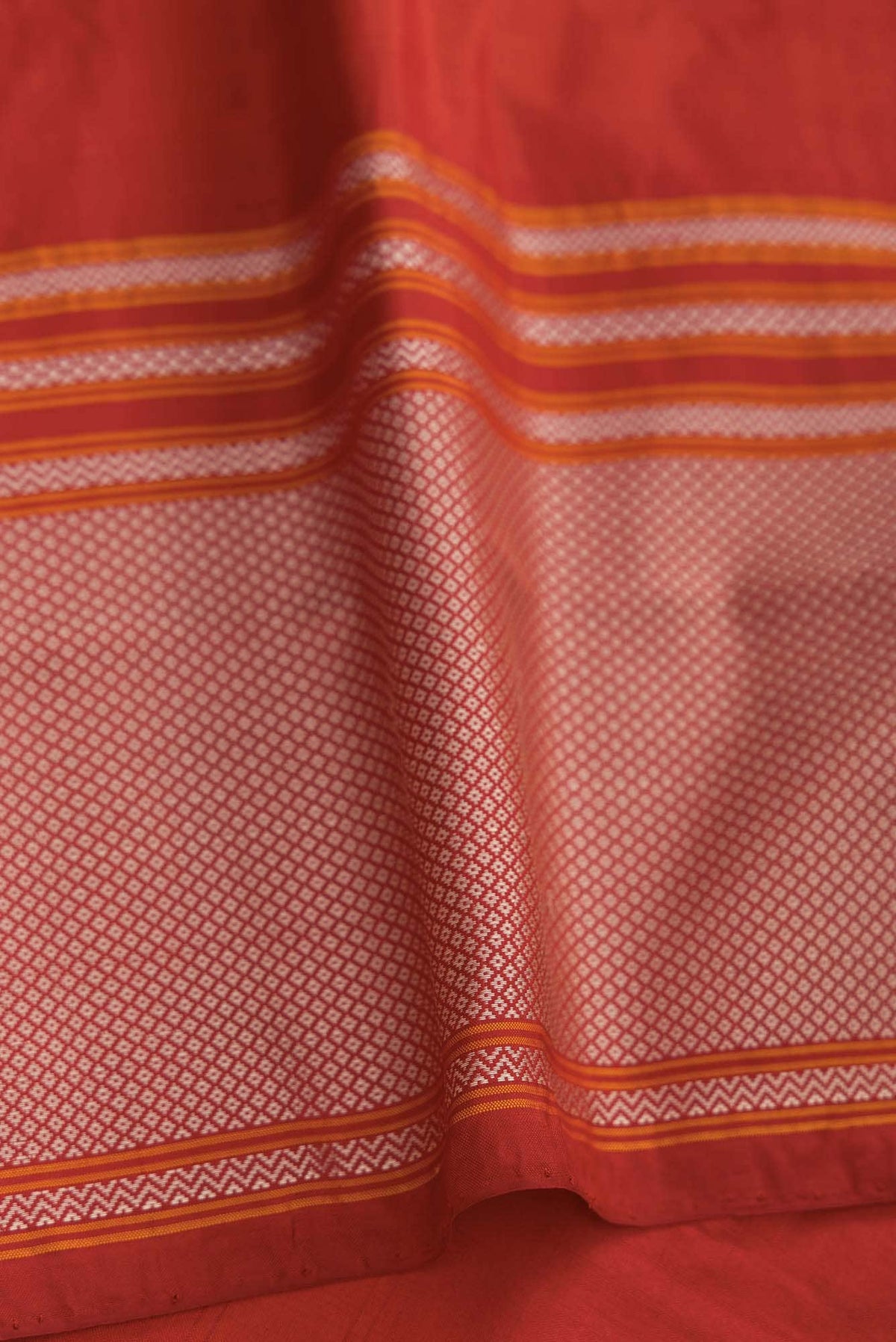 Cream Double Ikat Saree