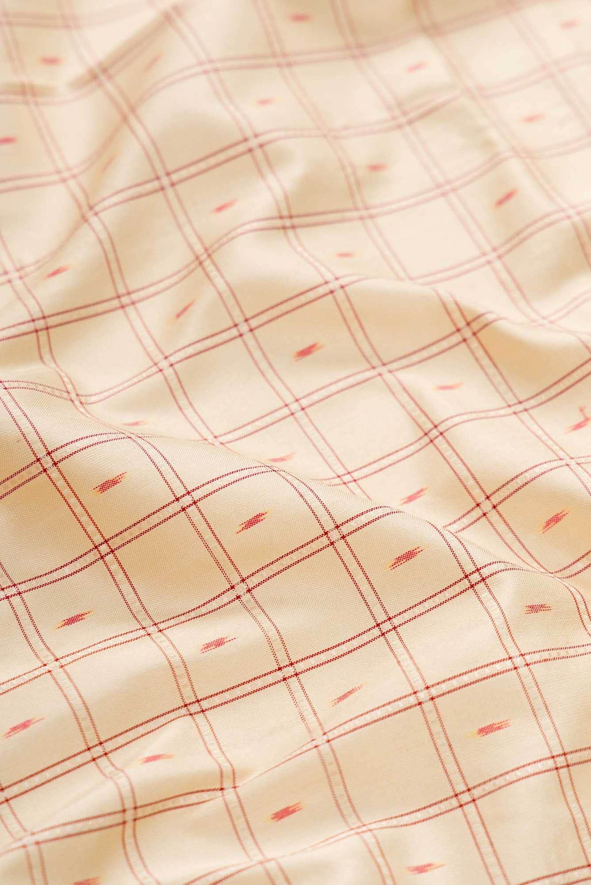 Cream Double Ikat Saree