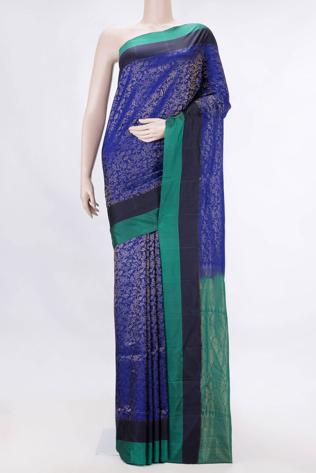 Royal Blue Dual Tone Soft Silk Saree