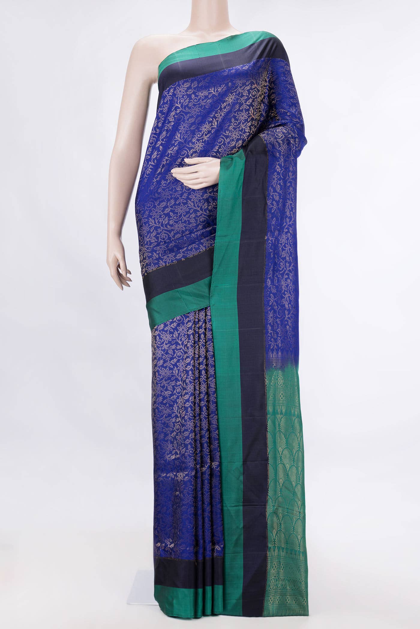 Royal Blue Dual Tone Soft Silk Saree