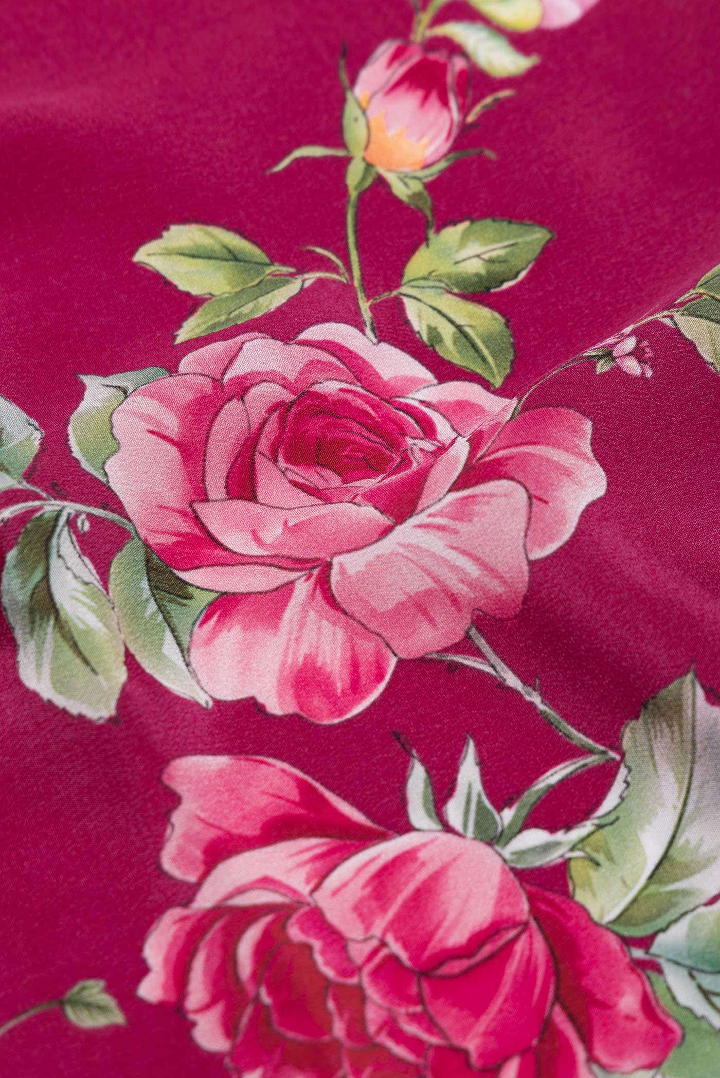 Pink Mysore Crepe Saree