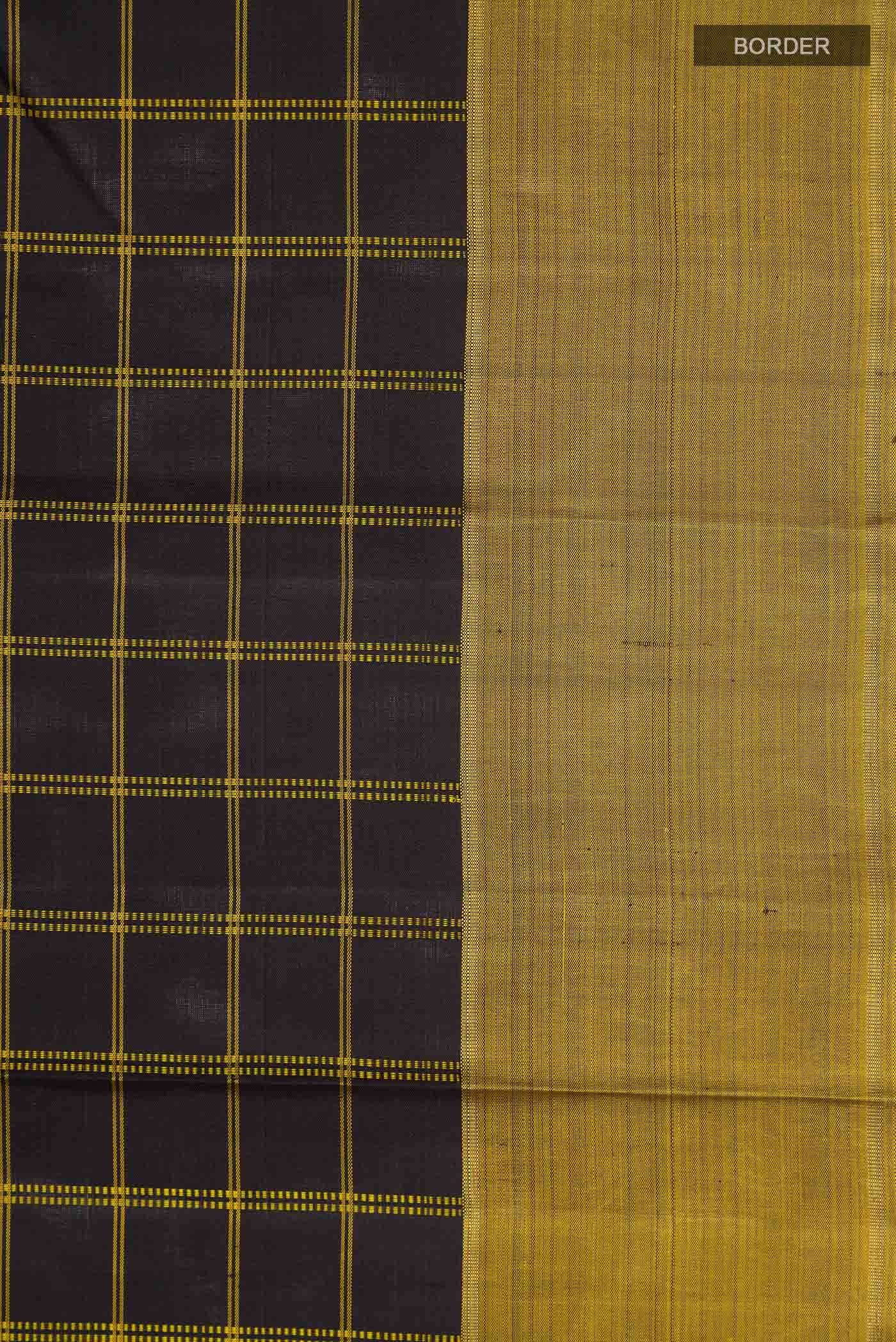 Pure Silk Pure Zari Black Kanchipuram Saree