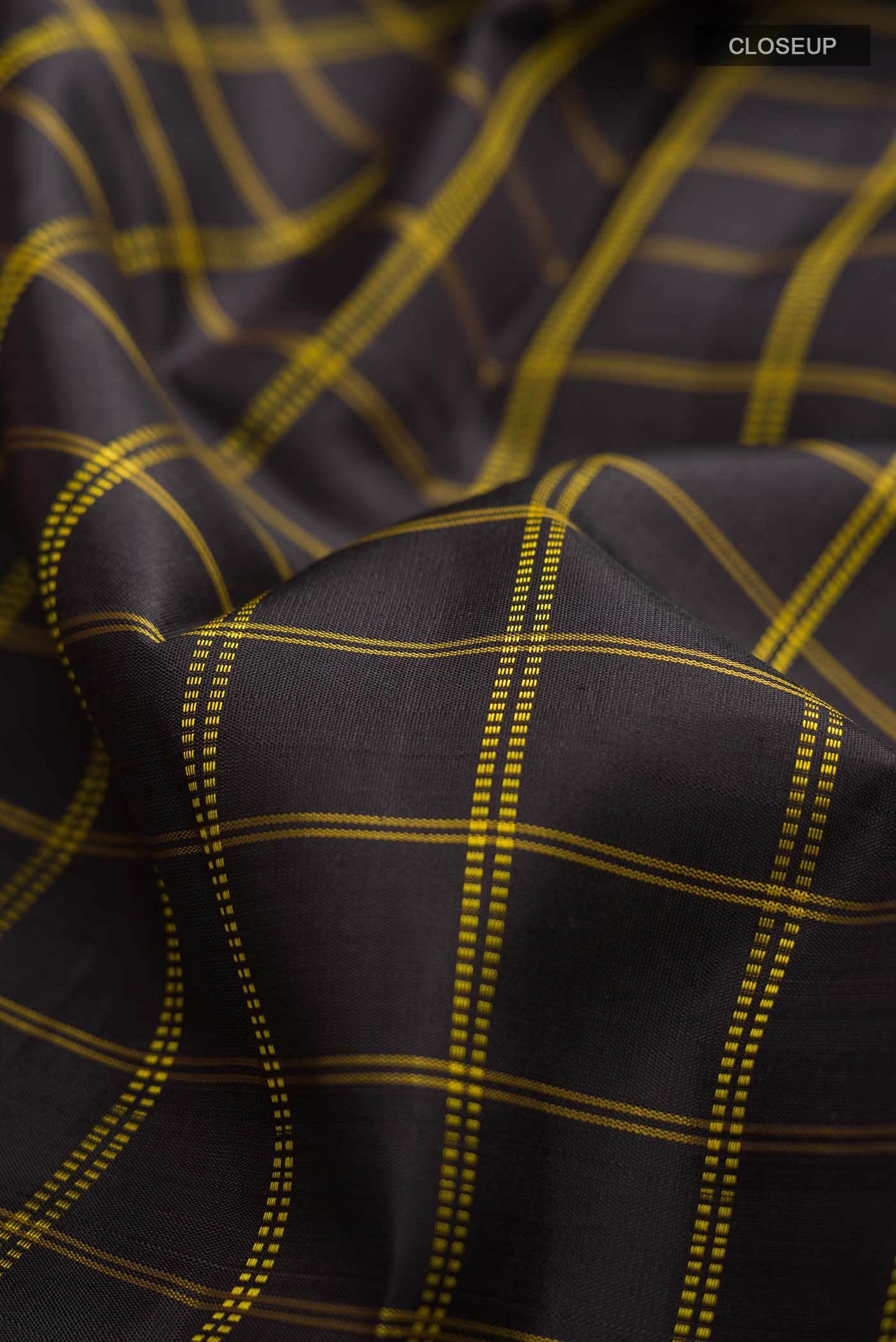 Pure Silk Pure Zari Black Kanchipuram Saree