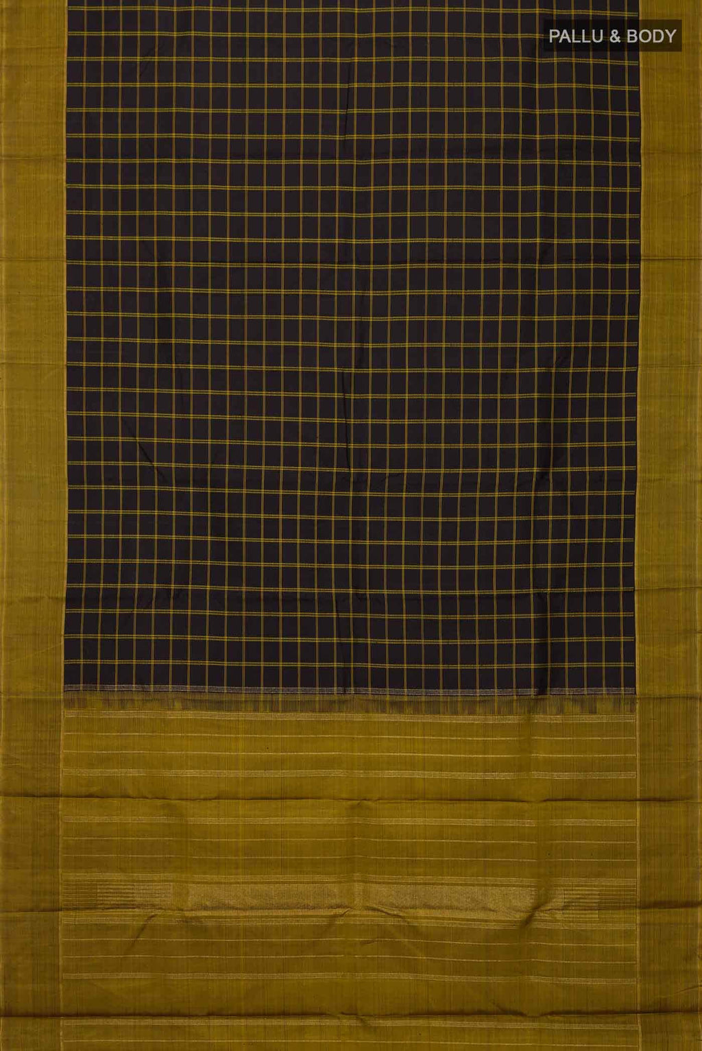 Pure Silk Pure Zari Black Kanchipuram Saree