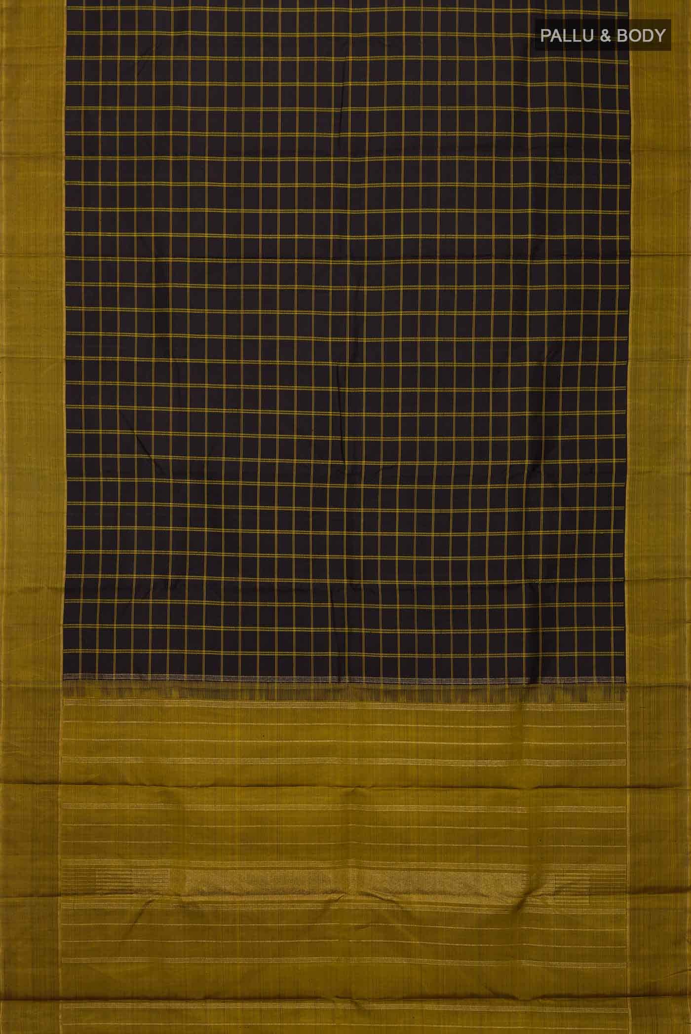 Pure Silk Pure Zari Black Kanchipuram Saree