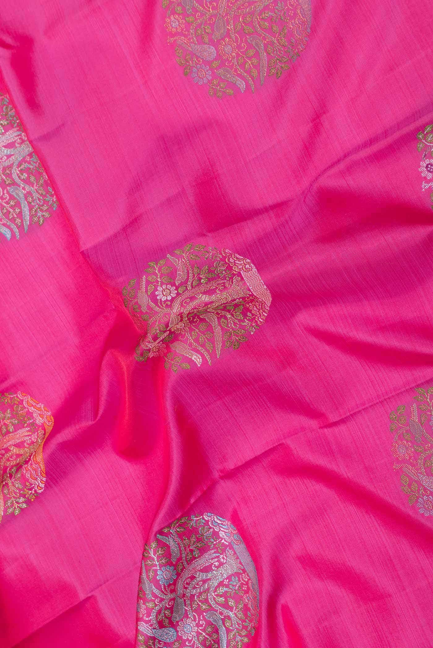 Pink Dual Tone Kanchipuram Silk Saree