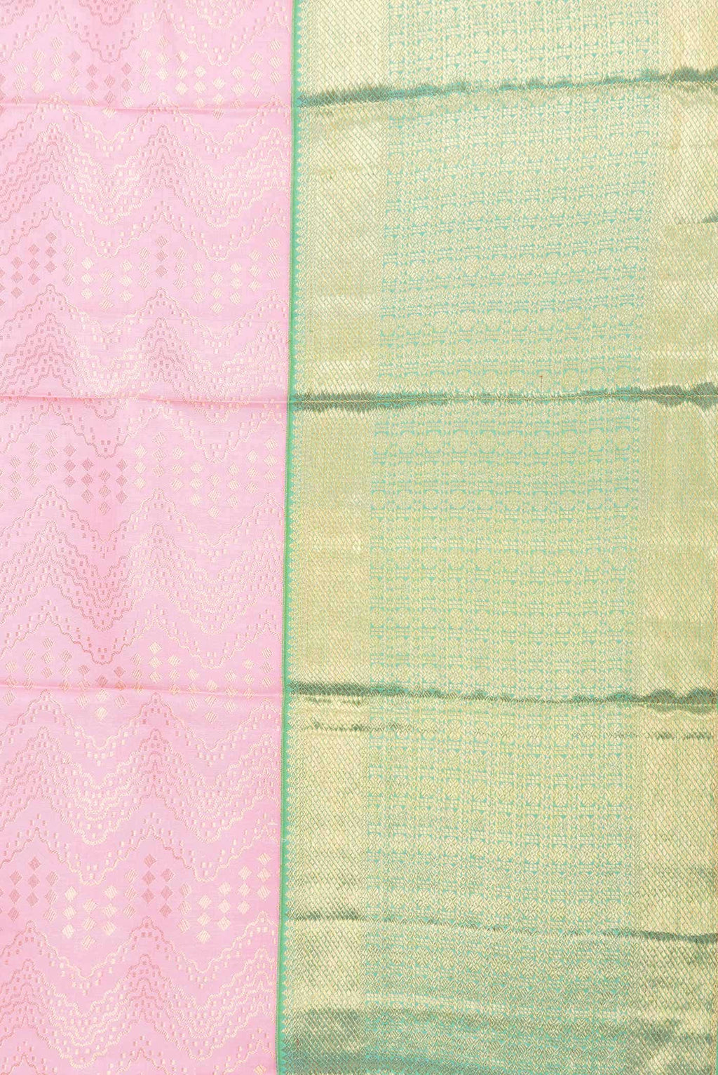 Pink Dual Tone Kanchipuram Silk Saree