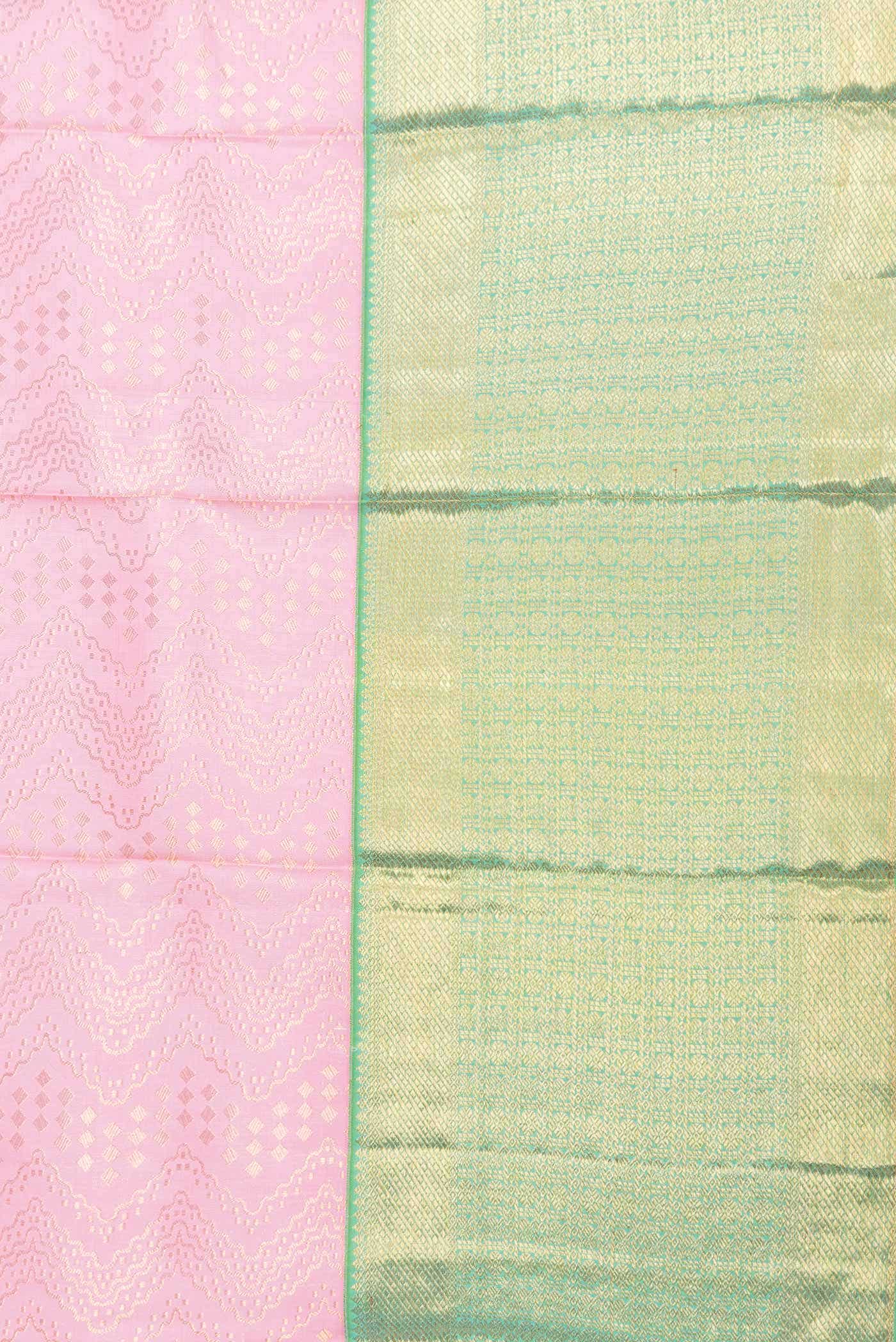 Pink Dual Tone Kanchipuram Silk Saree