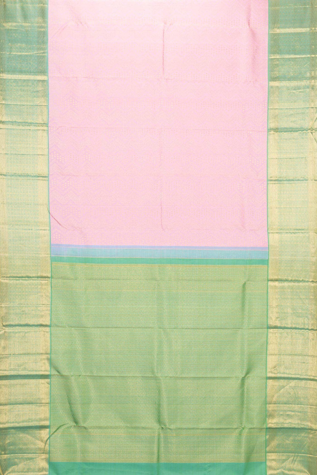 Pink Dual Tone Kanchipuram Silk Saree