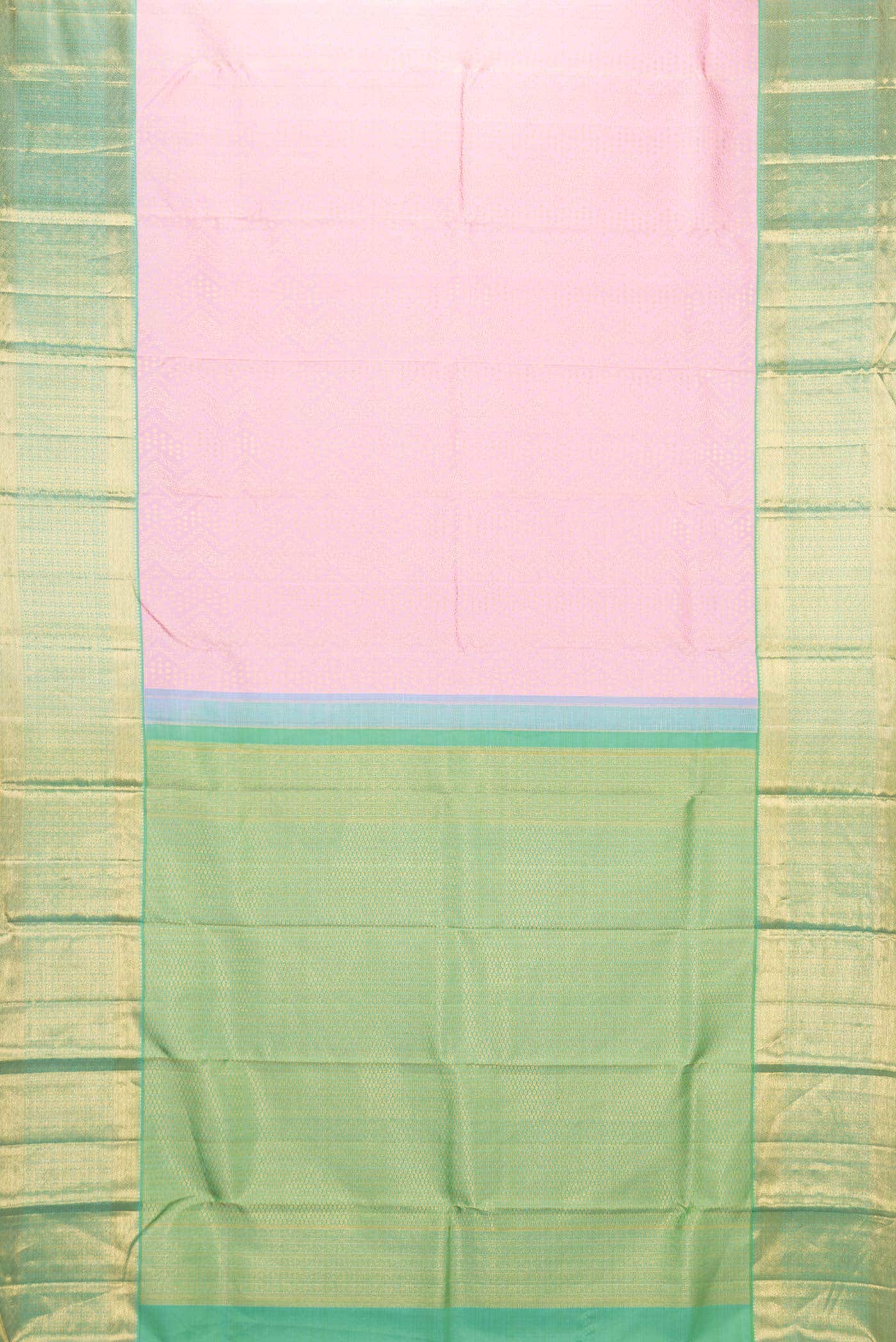 Pink Dual Tone Kanchipuram Silk Saree