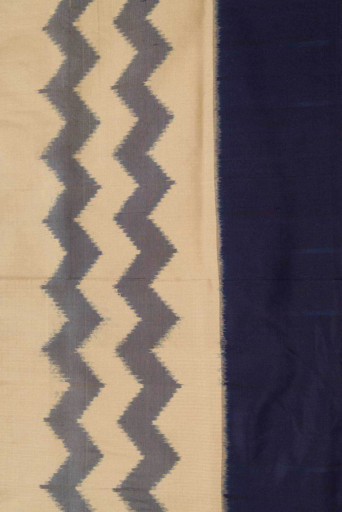 Dark Beige Dual Tone Double Ikat Saree