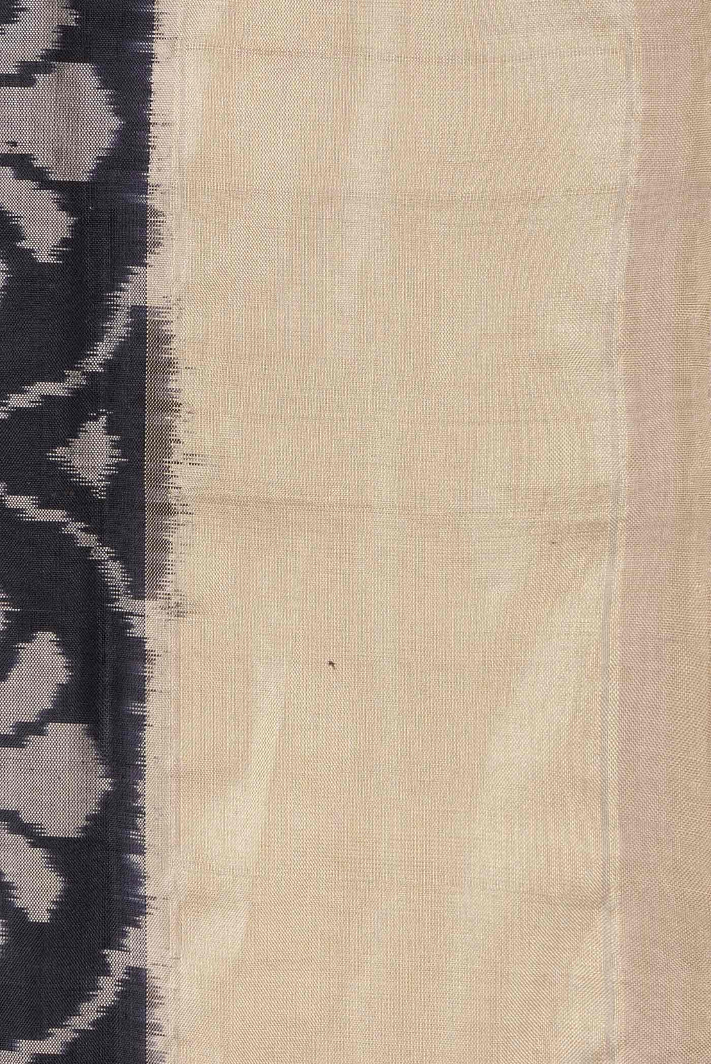 Black Dual Tone Double Ikat Saree