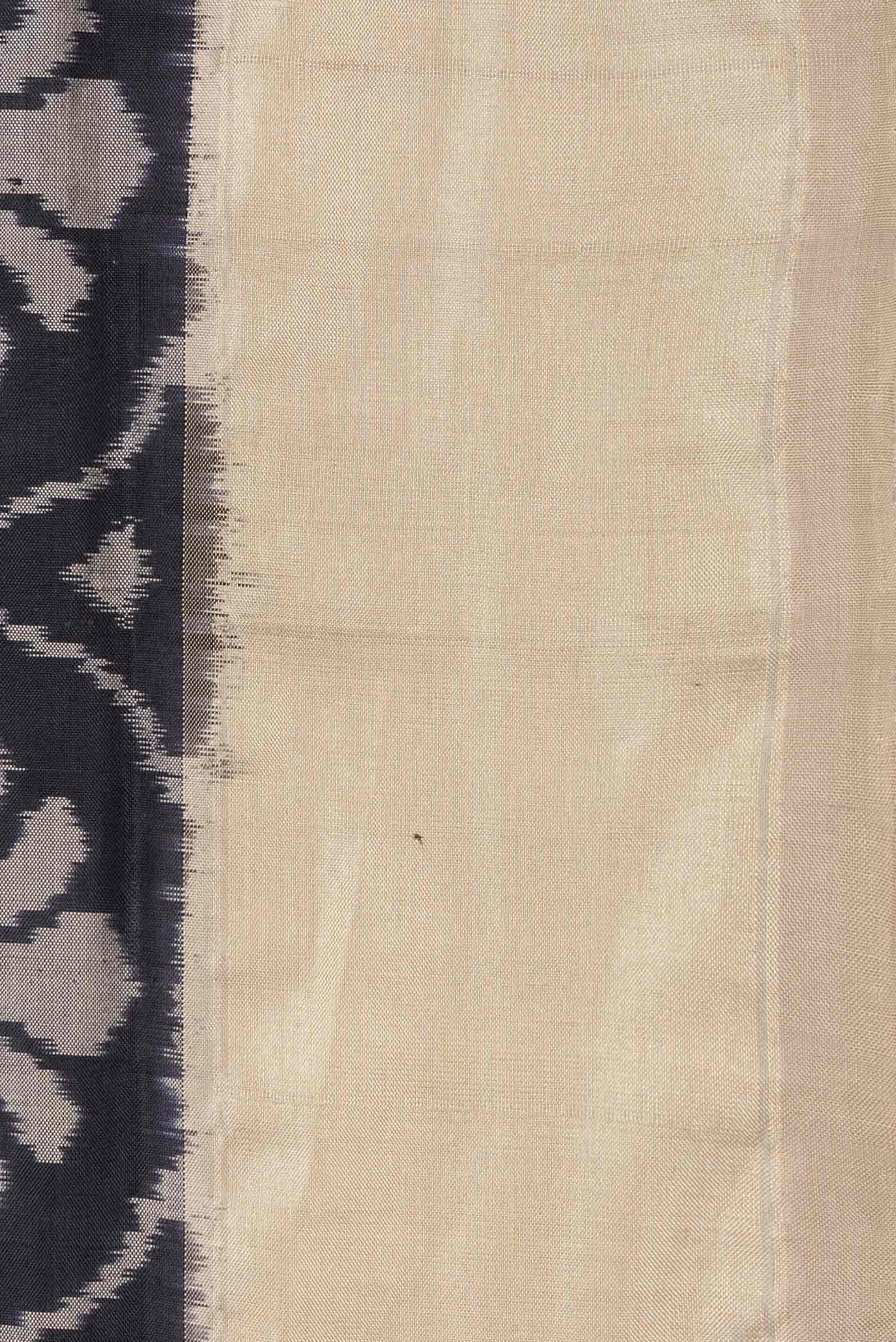Black Dual Tone Double Ikat Saree