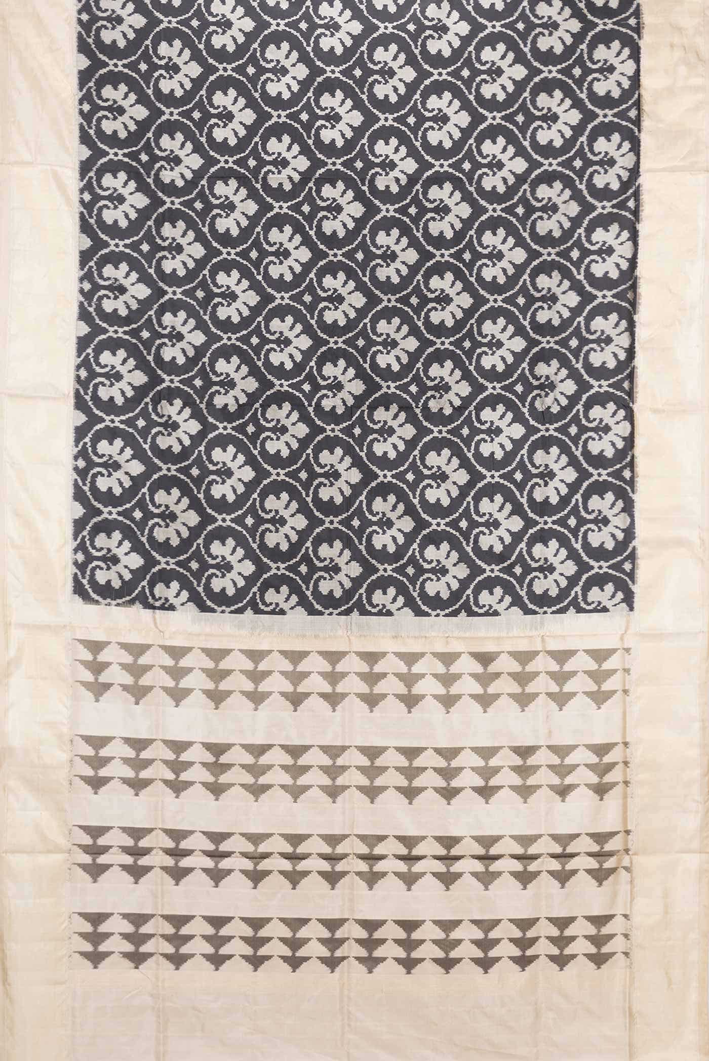 Black Dual Tone Double Ikat Saree