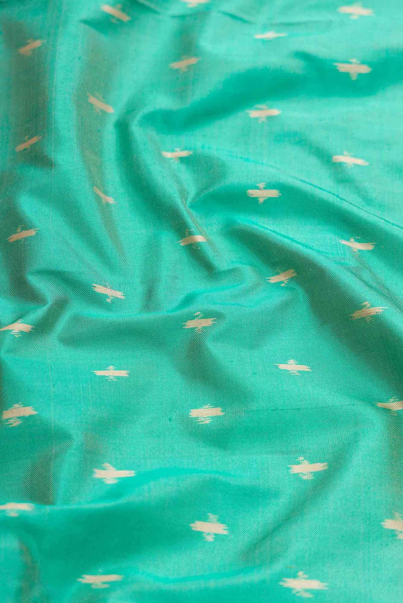 Sea Green Dual Tone Double Ikat Saree