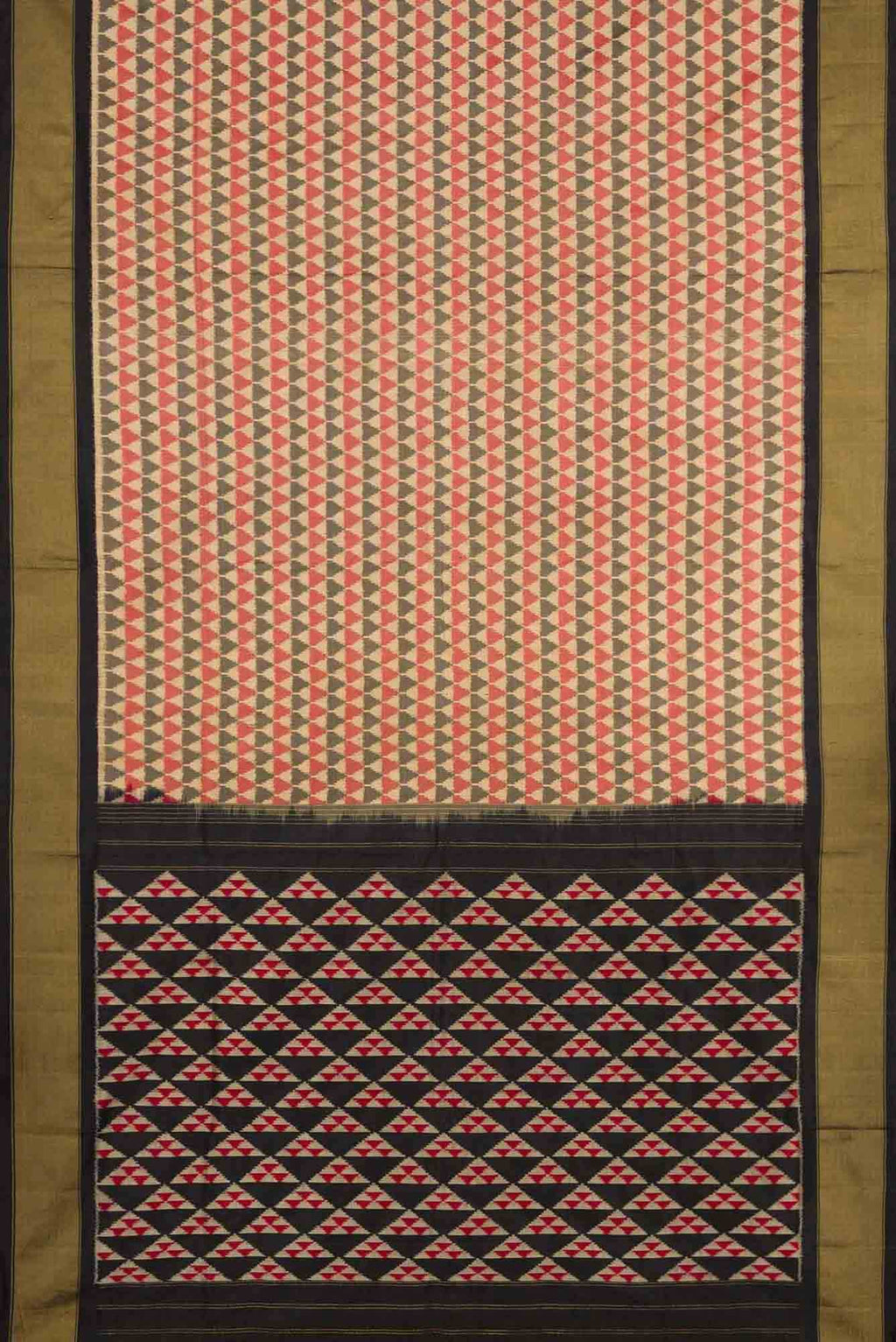 Sandal Dual Tone Double Ikat Saree