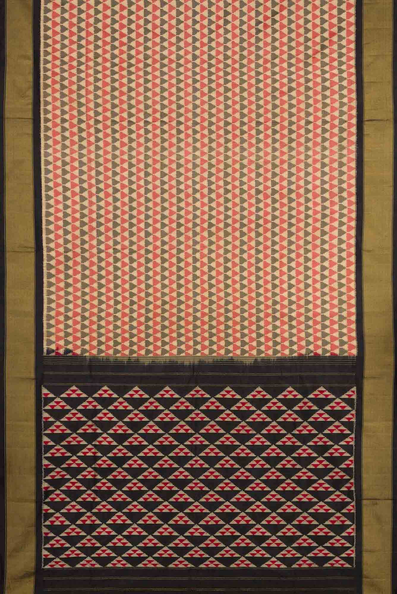 Sandal Dual Tone Double Ikat Saree