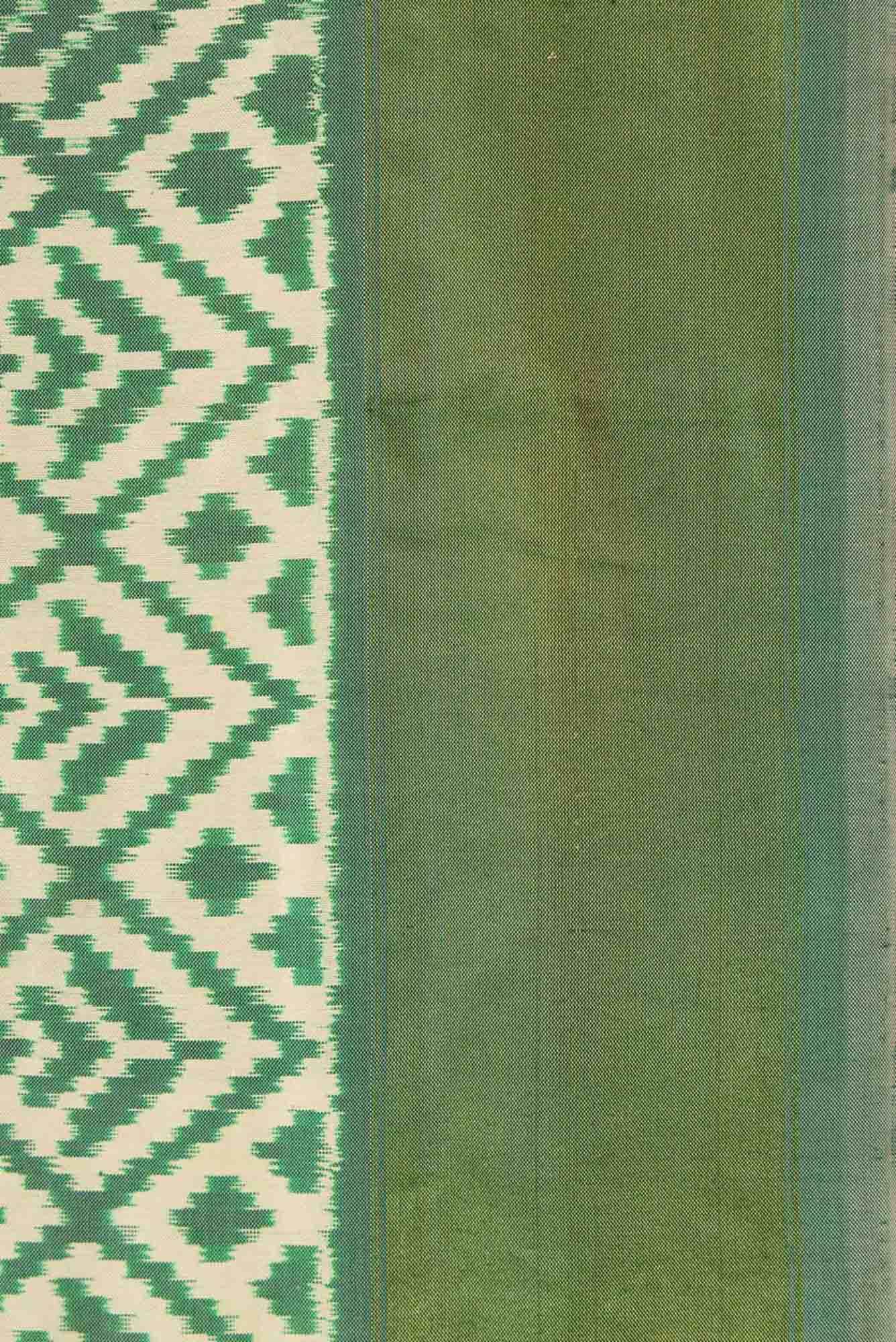 Green Dual Tone Double Ikat Saree