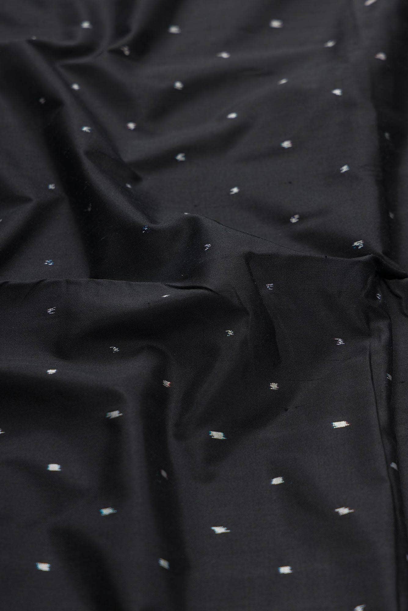 Black Dual Tone Double Ikat Saree