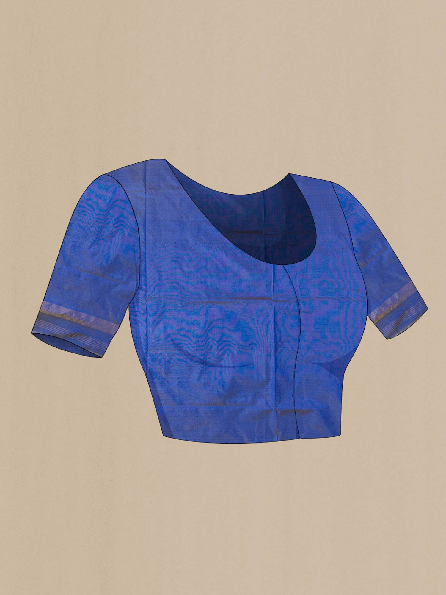 Blue Dual Tone Double Ikat Saree