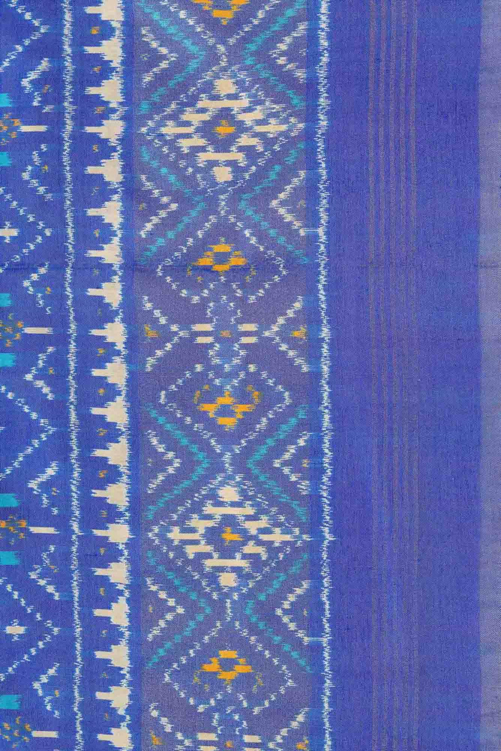 Blue Dual Tone Double Ikat Saree