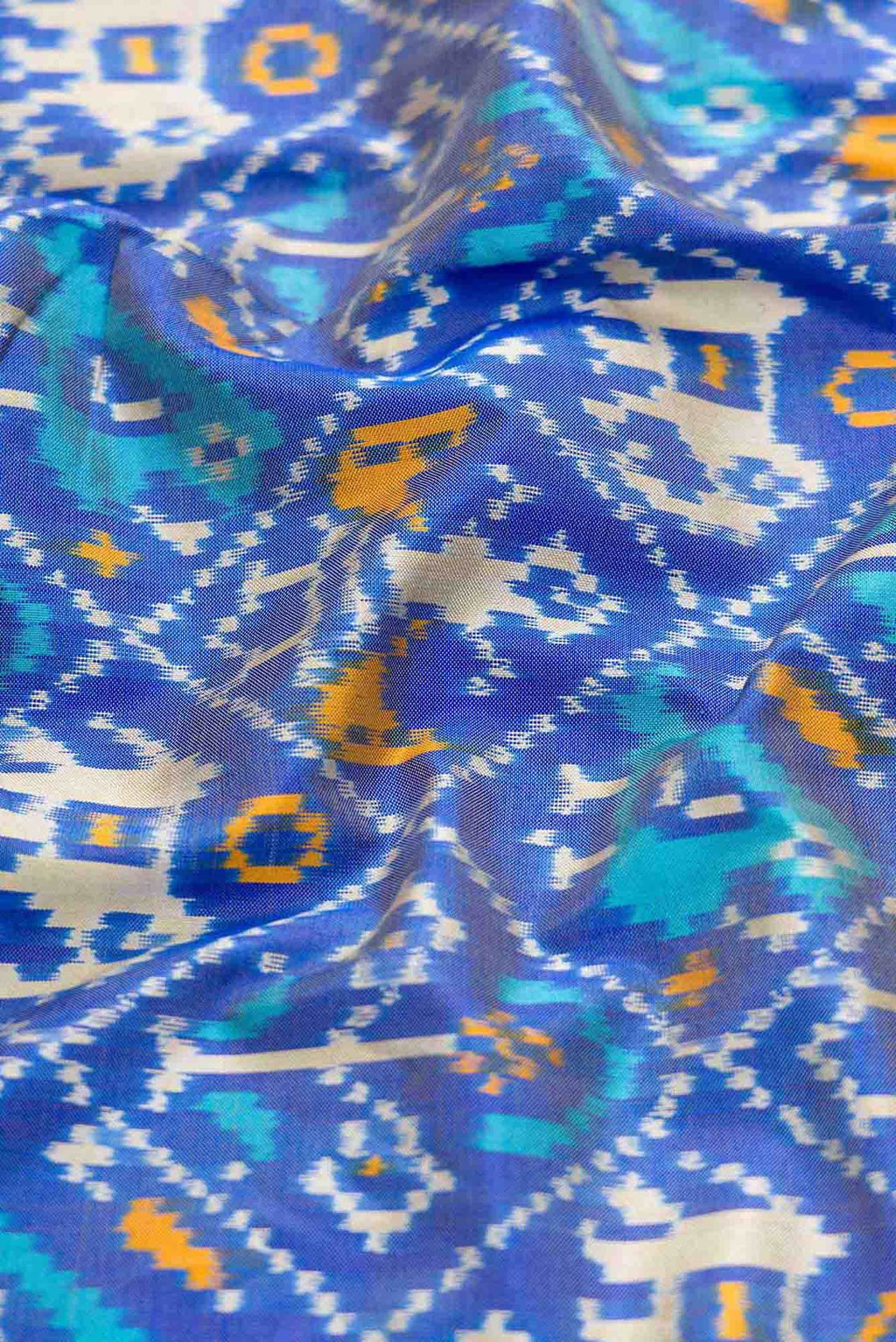 Blue Dual Tone Double Ikat Saree