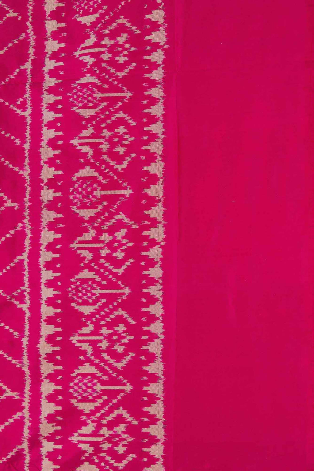 Dark Pink Dual Tone Double Ikat Saree