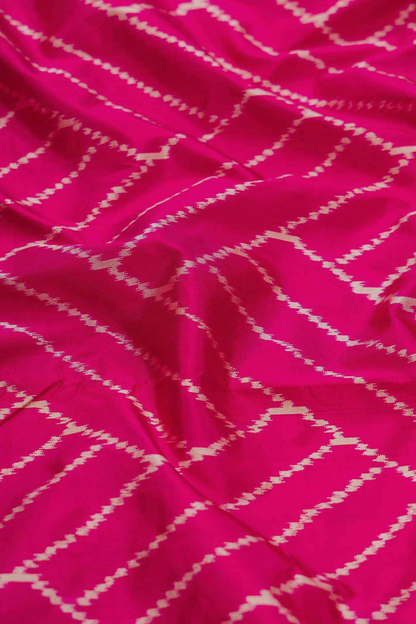 Dark Pink Dual Tone Double Ikat Saree