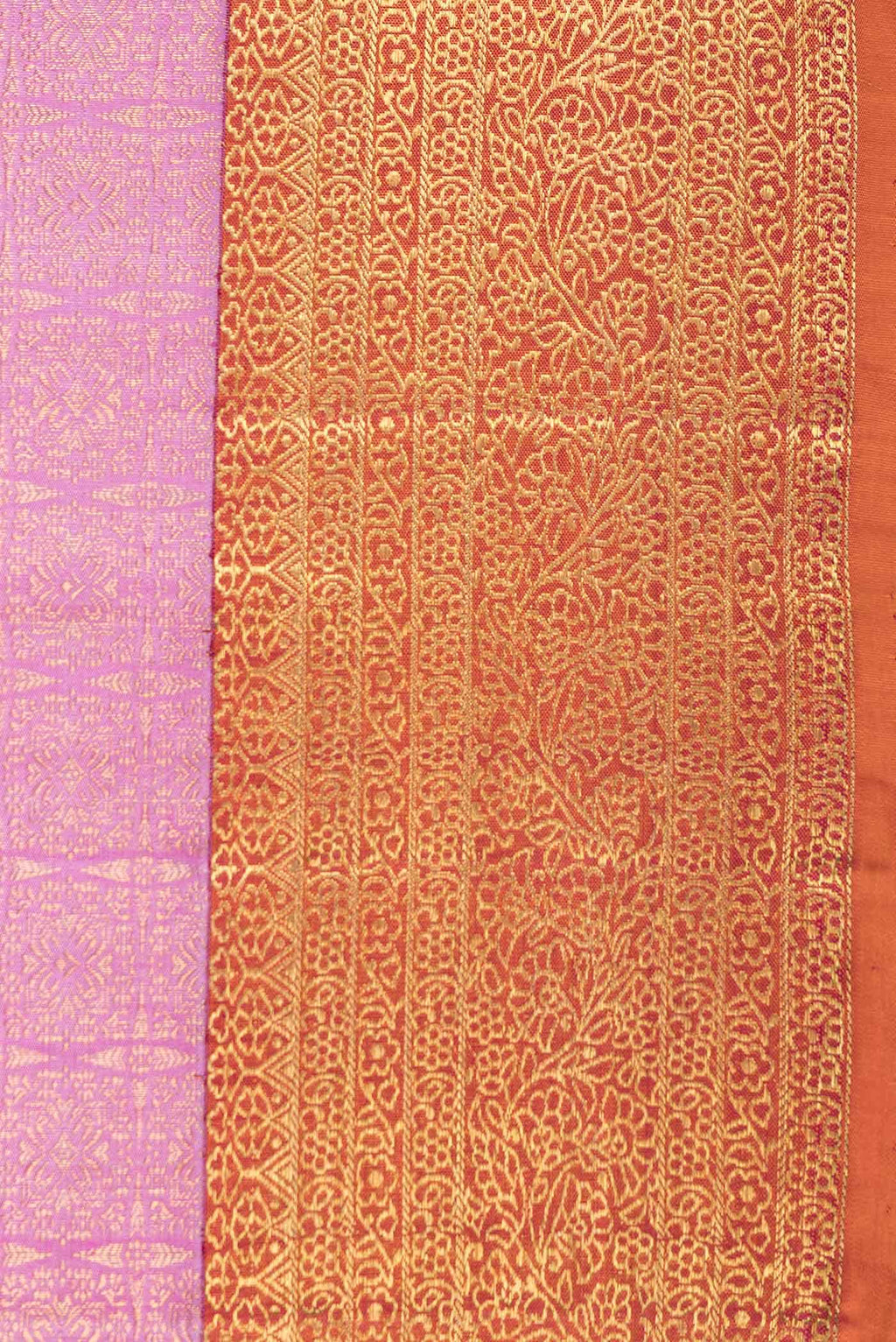 Pink Dual Tone Kanchipuram Silk Saree