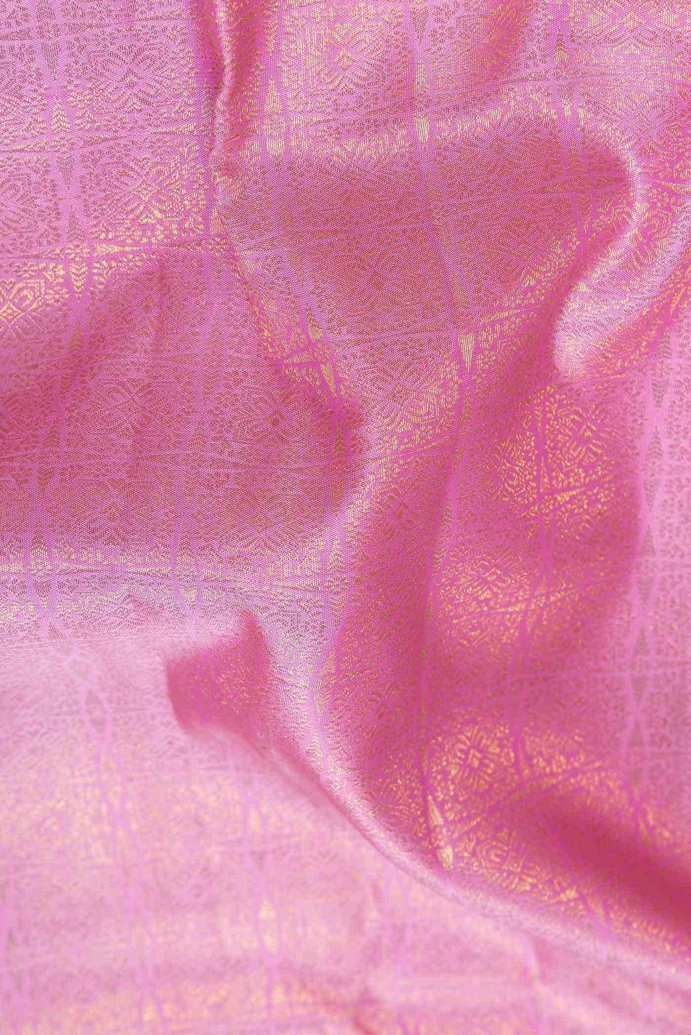 Pink Dual Tone Kanchipuram Silk Saree