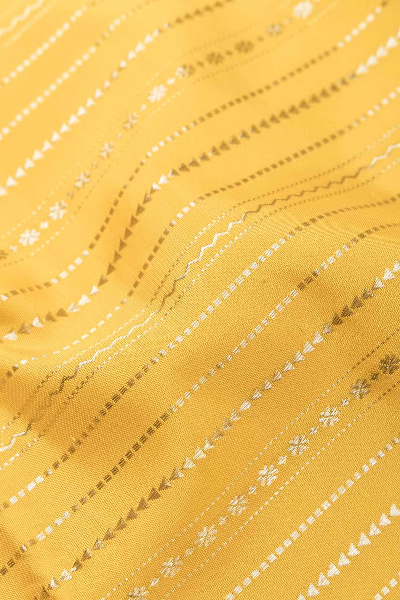 Yellow Dual Tone Kanchipuram Silk Saree