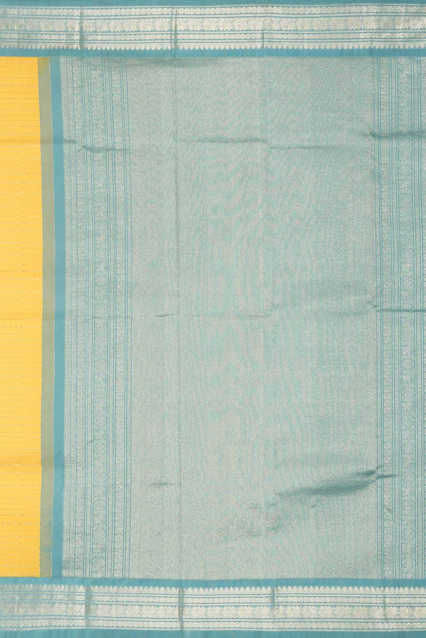 Yellow Dual Tone Kanchipuram Silk Saree
