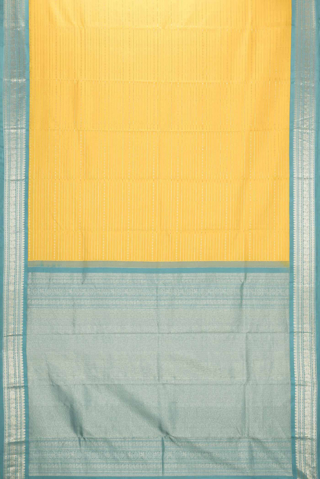 Yellow Dual Tone Kanchipuram Silk Saree