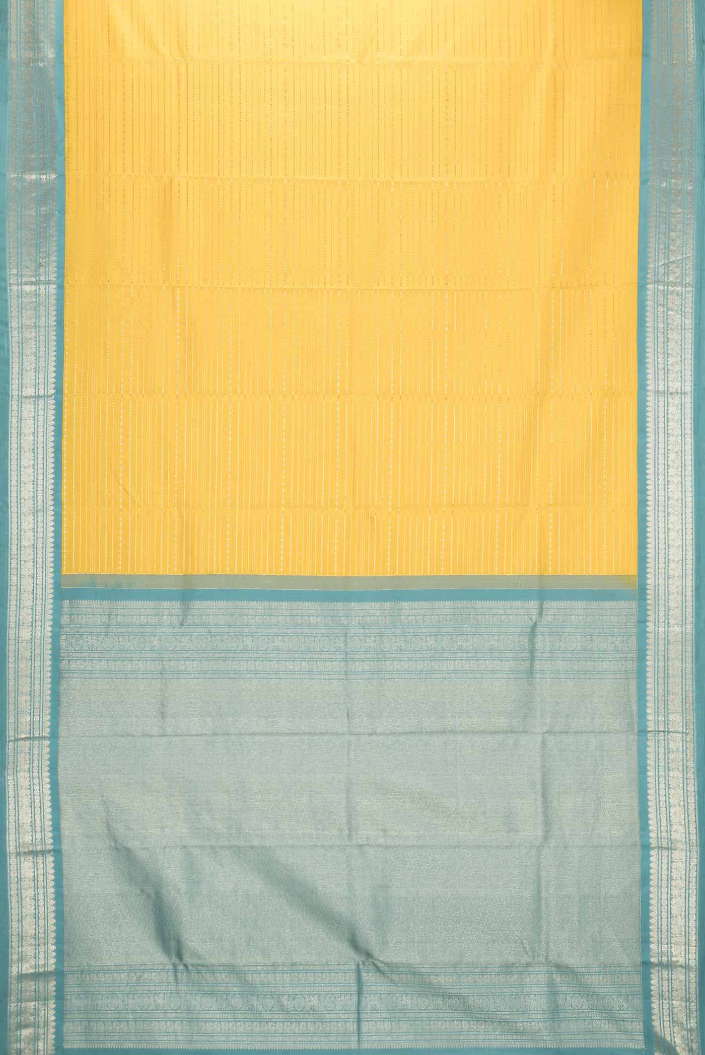 Yellow Dual Tone Kanchipuram Silk Saree