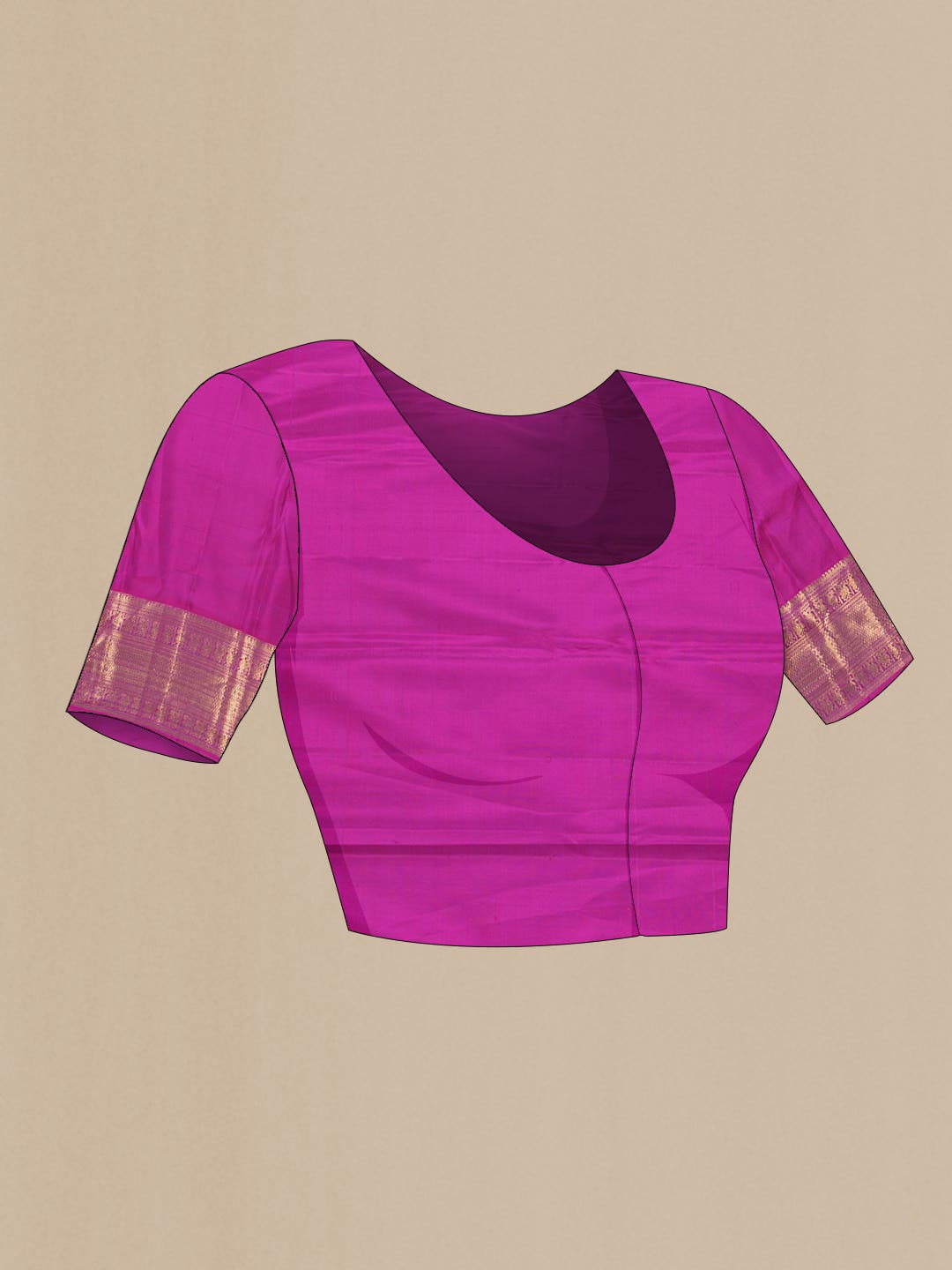 Peach Dual Tone Kanchipuram Silk Saree